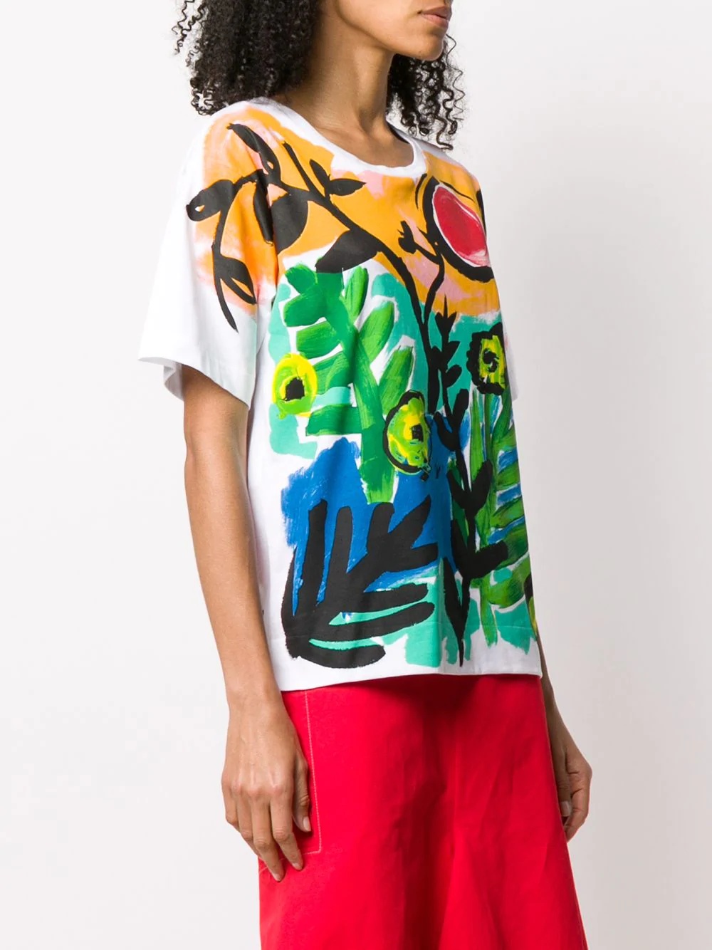 paint printed T-shirt - 3