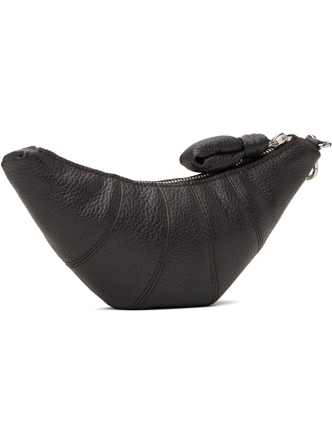 Brown Cross-Body Croissant Coin Pouch - 3