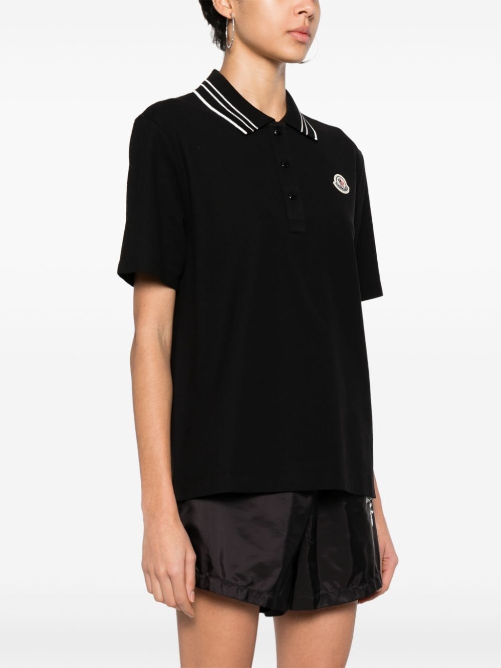logo-patch polo shirt - 3