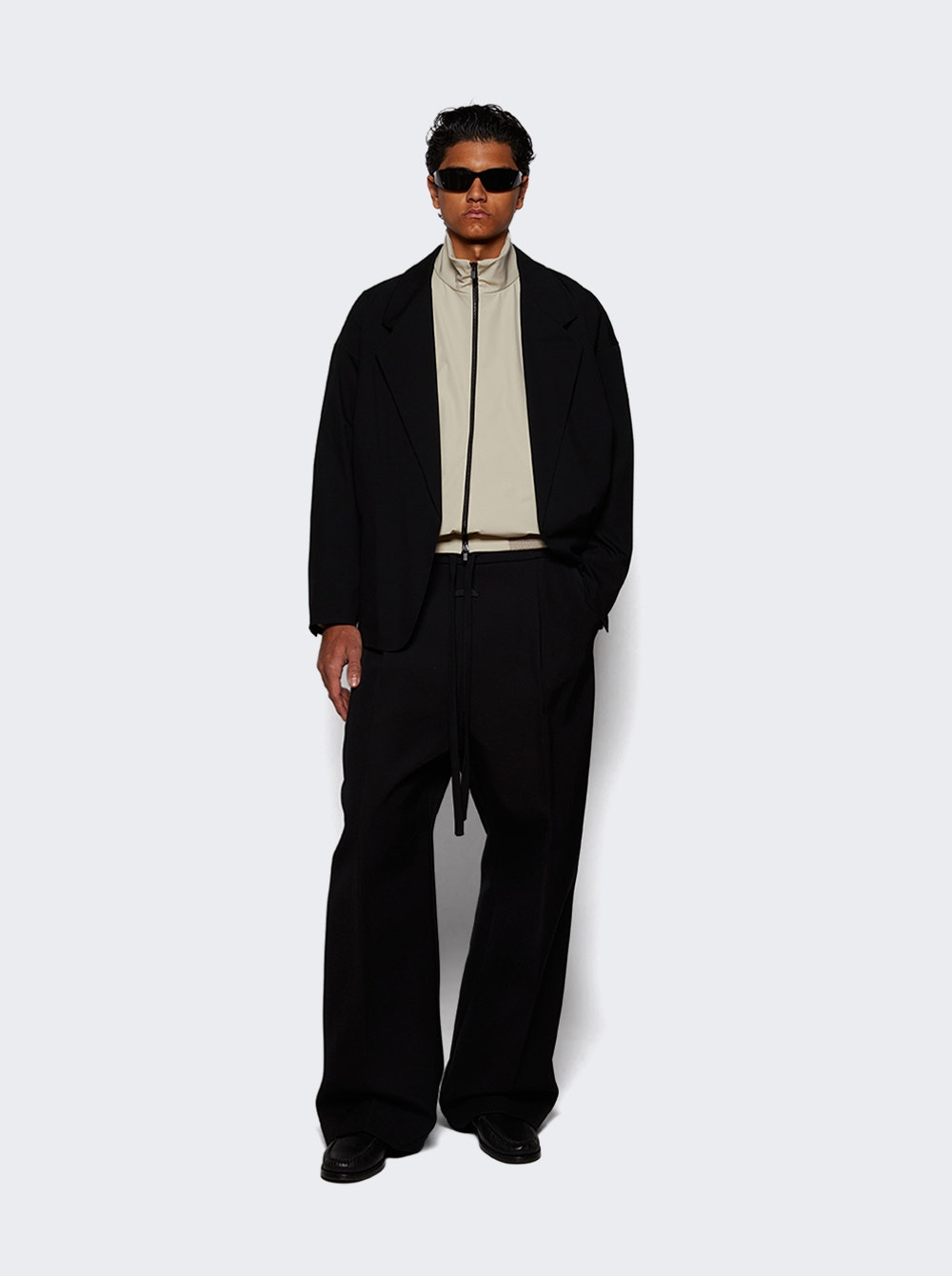 High Neck Track Jacket Cement - 5