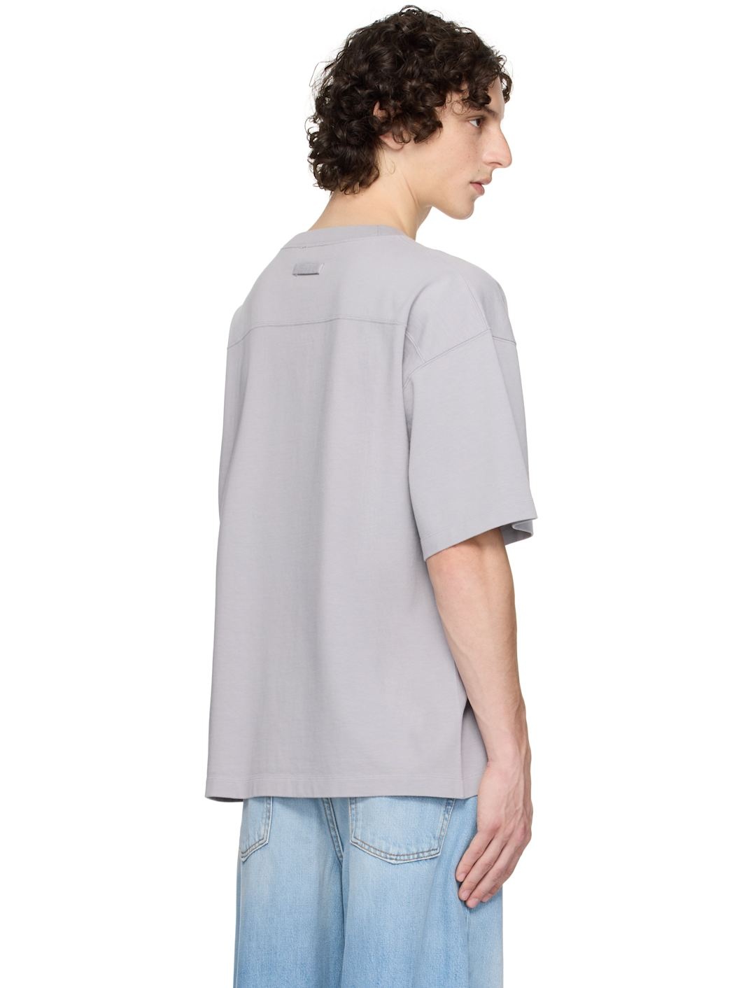 SSENSE Exclusive Gray Cotton Oversized Printed Water T-shirt - 3