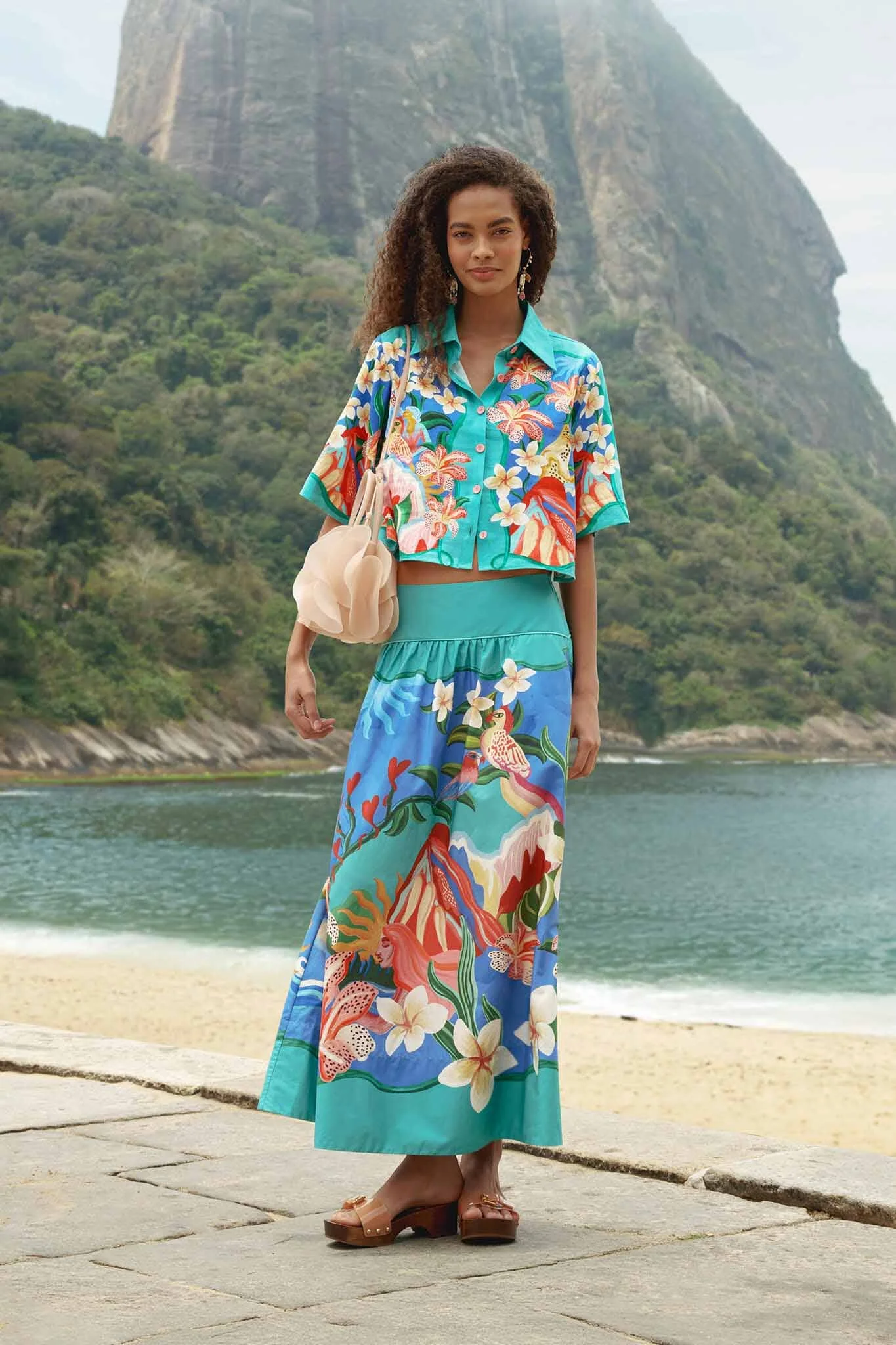 Multicolor Garden Of Life Pockets Midi Skirt - 1