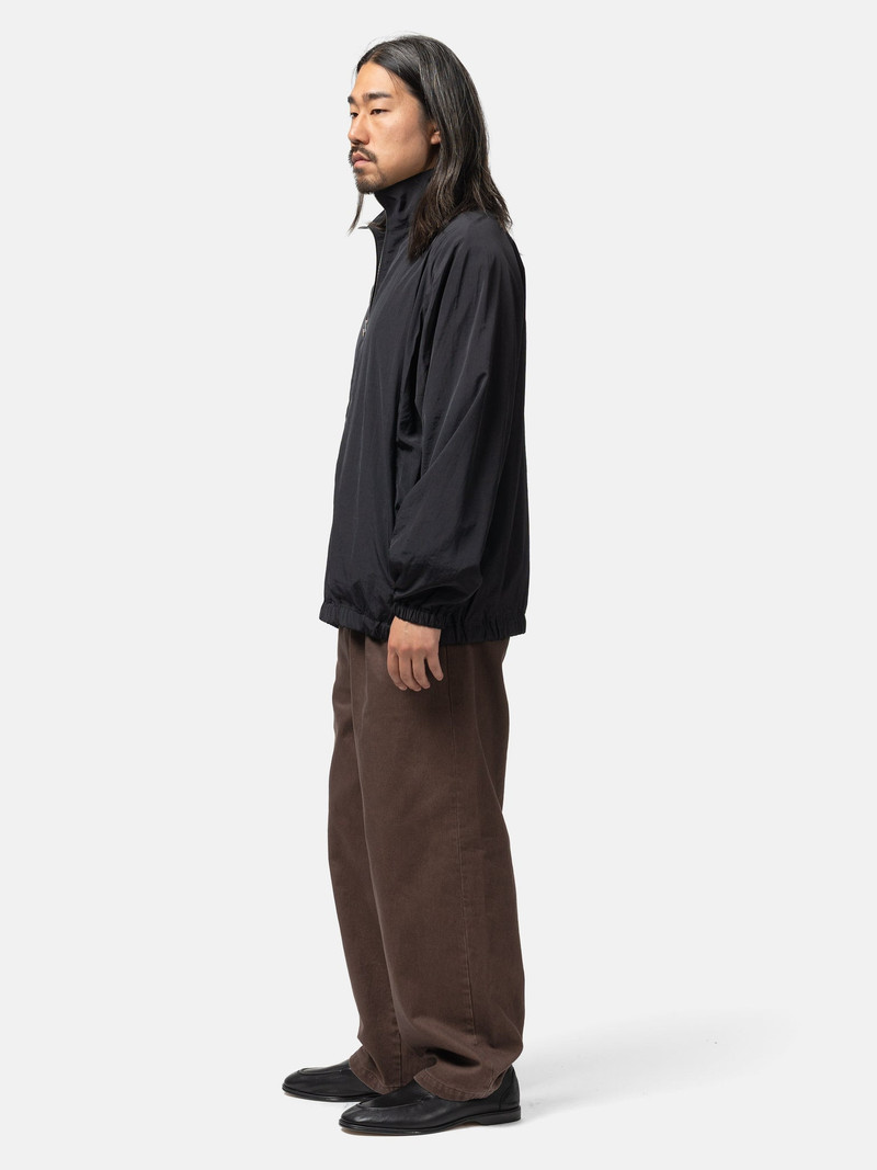 1Pleated Wide Tapered Trousers Brown 3