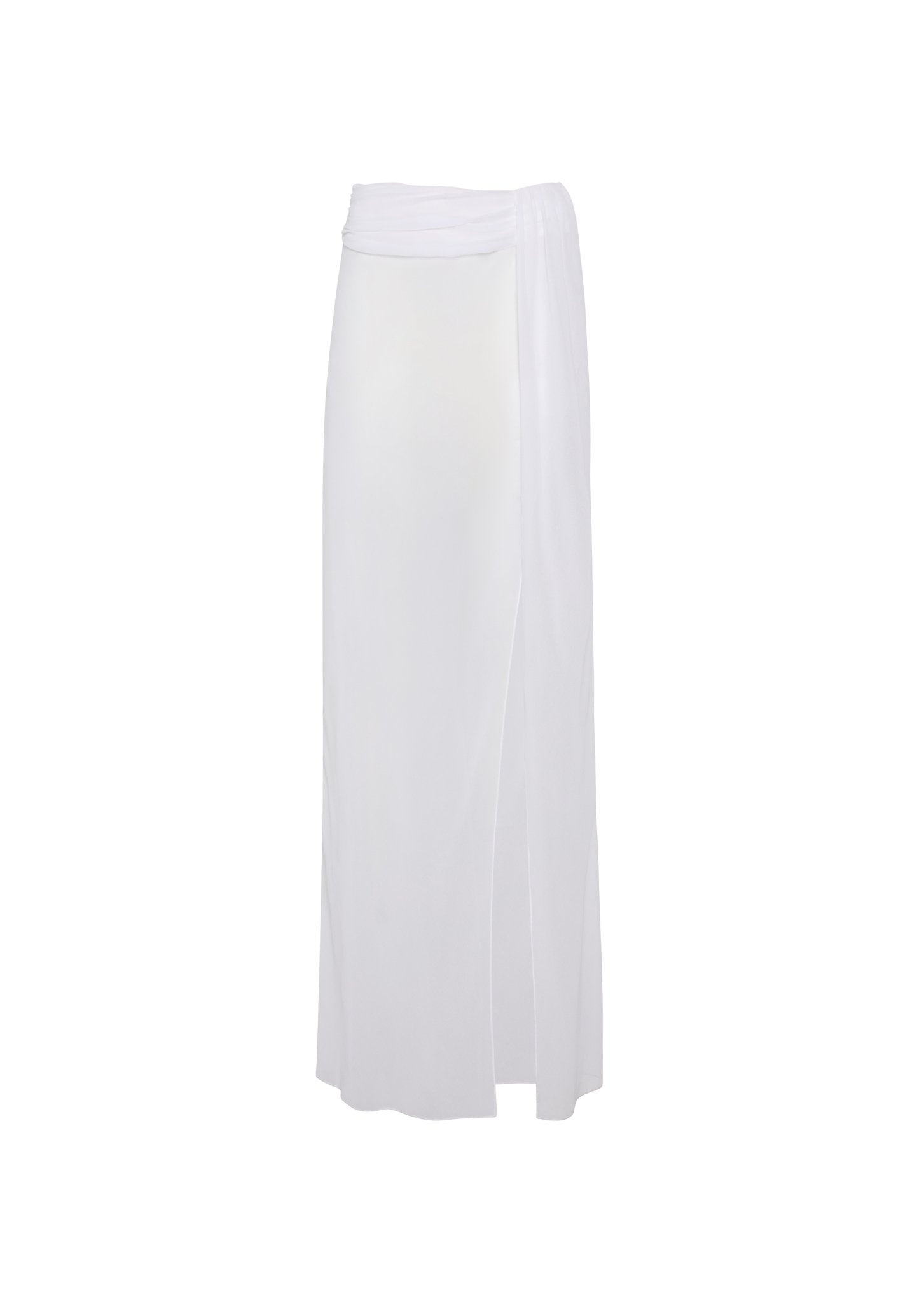 Georgette Asymmetric Maxi Skirt - 1