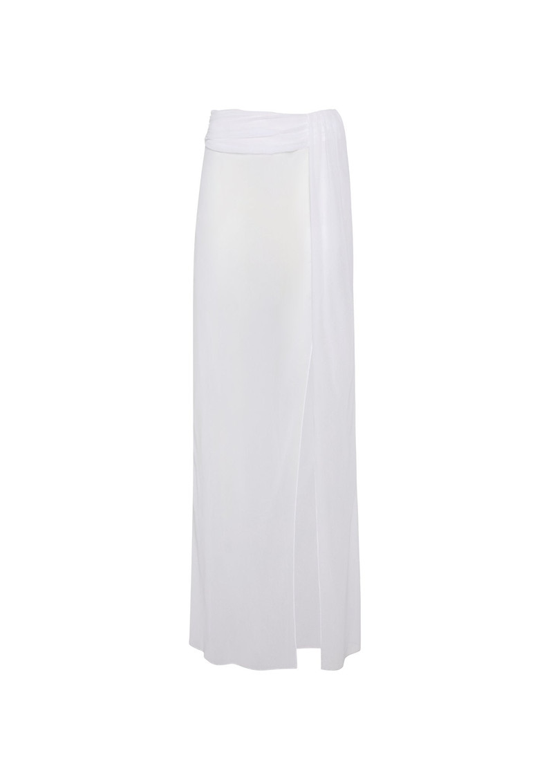 Georgette Asymmetric Maxi Skirt 1