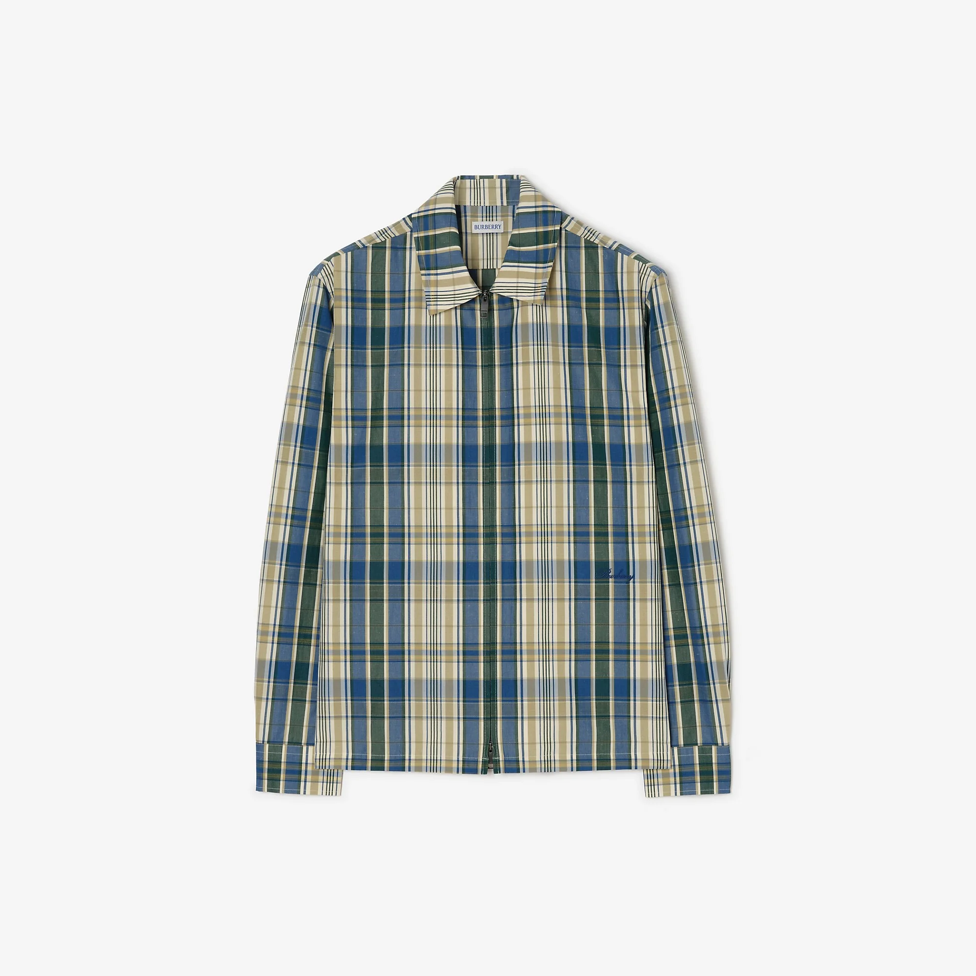 Check Cotton Linen Overshirt - 1