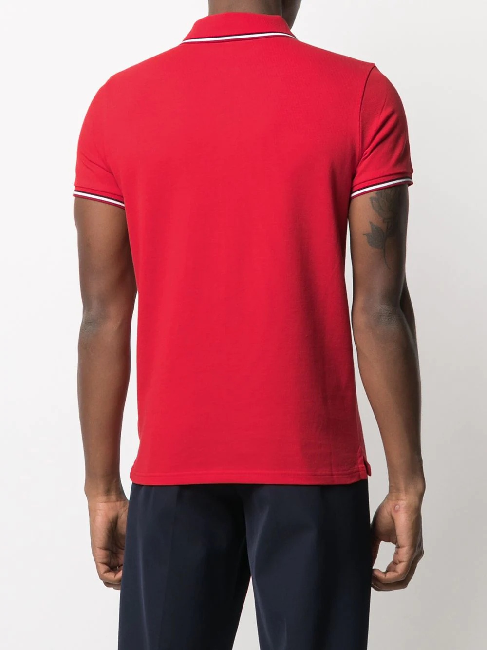 tricolour-trim polo shirt - 4