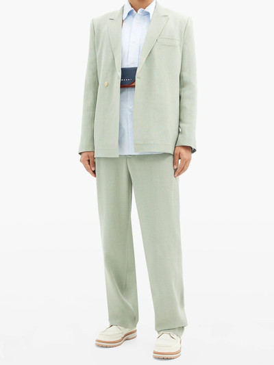 JACQUEMUS Moulin double-breasted wool-blend canvas blazer outlook