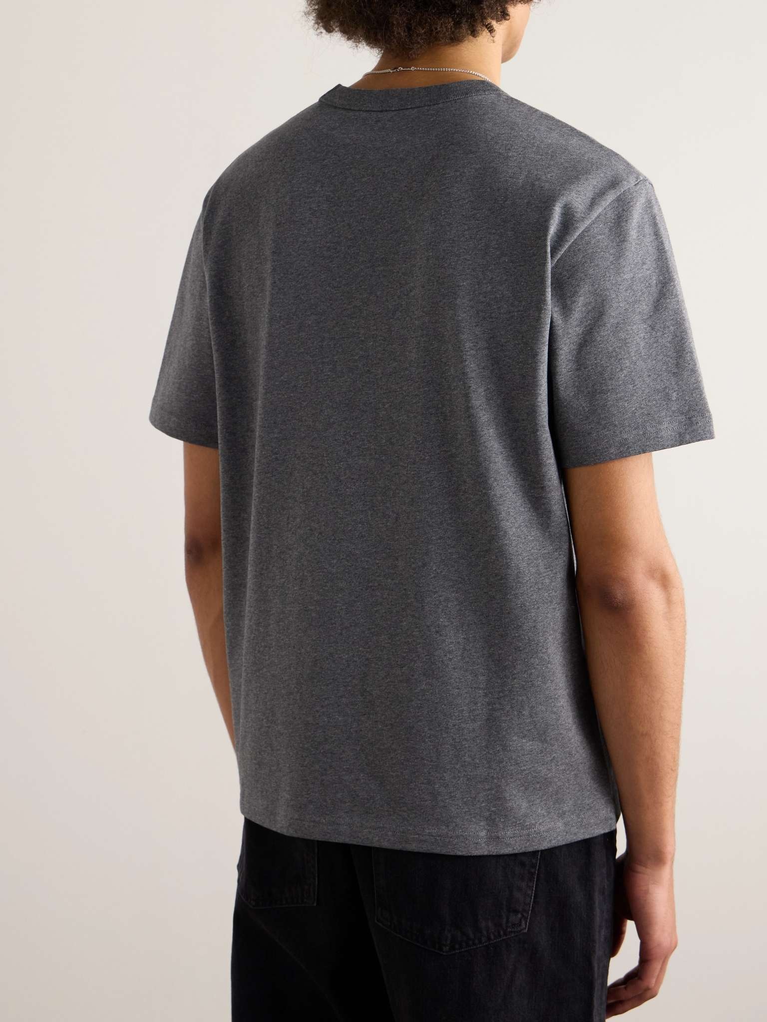 Logo-Flocked Cotton-Jersey T-Shirt - 4