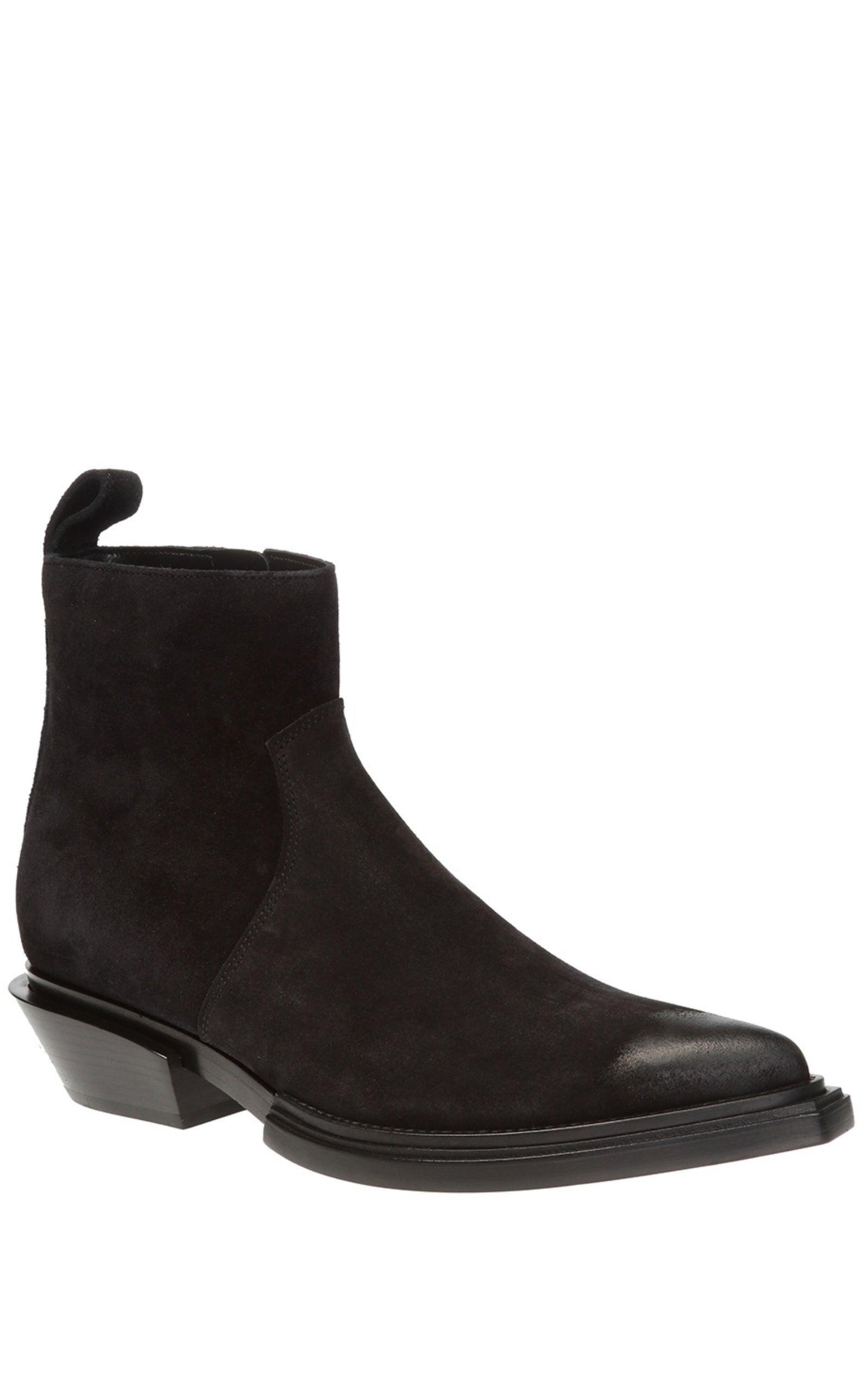 Black Suede Ankle Boots - 4