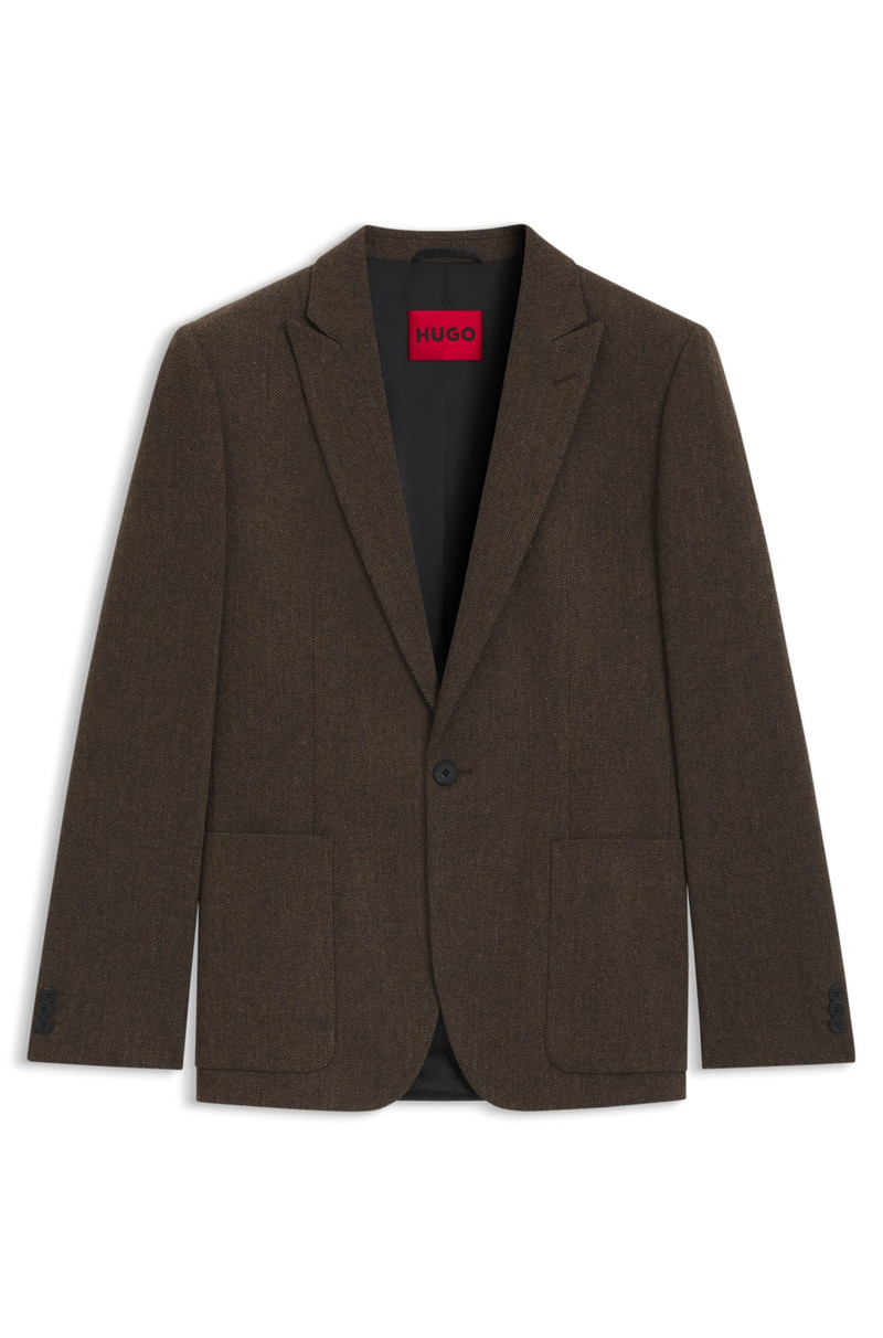 EXTRA-SLIM-FIT BLAZER IN HERRINGBONE CLOTH 1