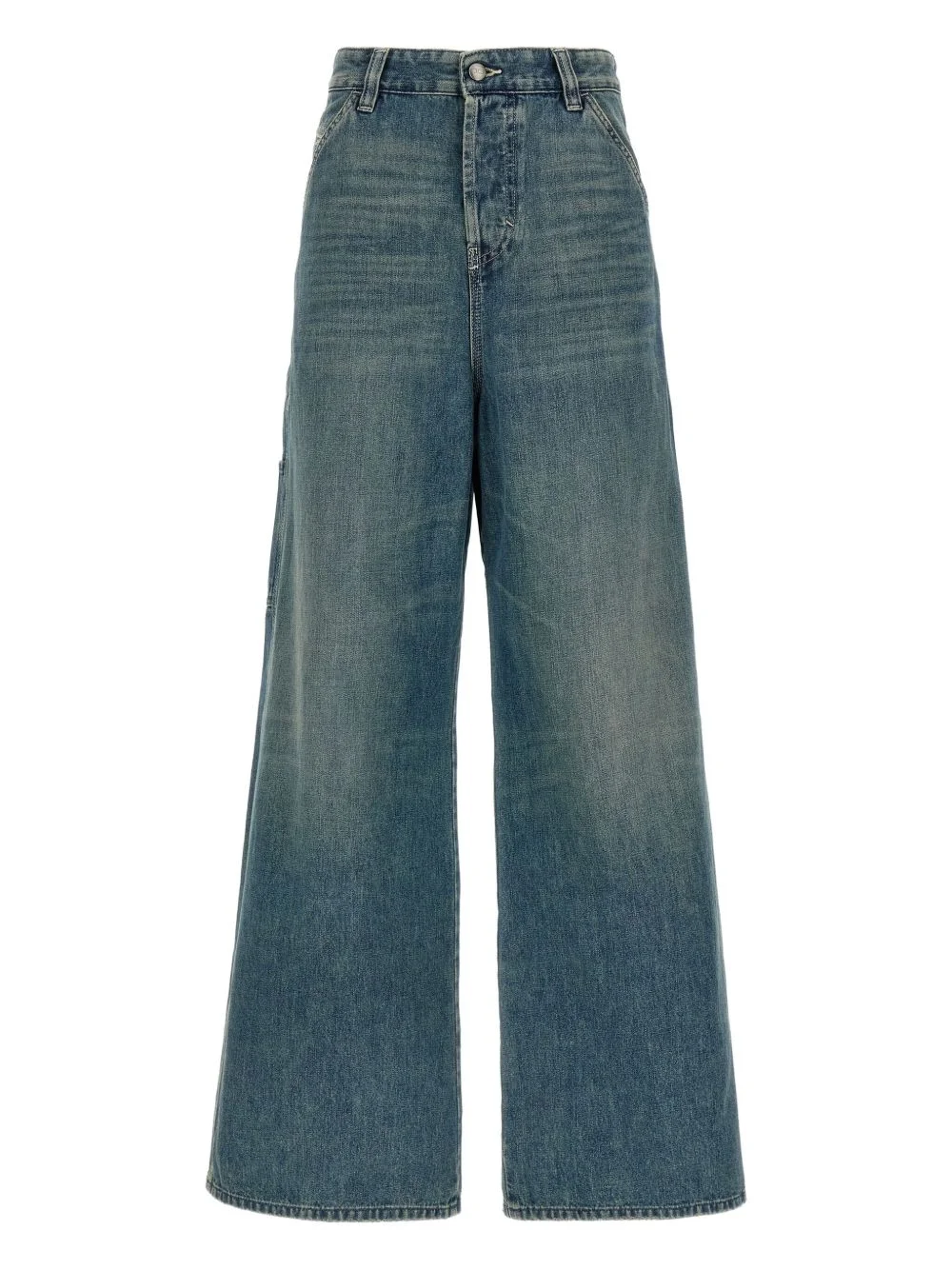 D-Sire-W used-effect wide-leg jeans - 1
