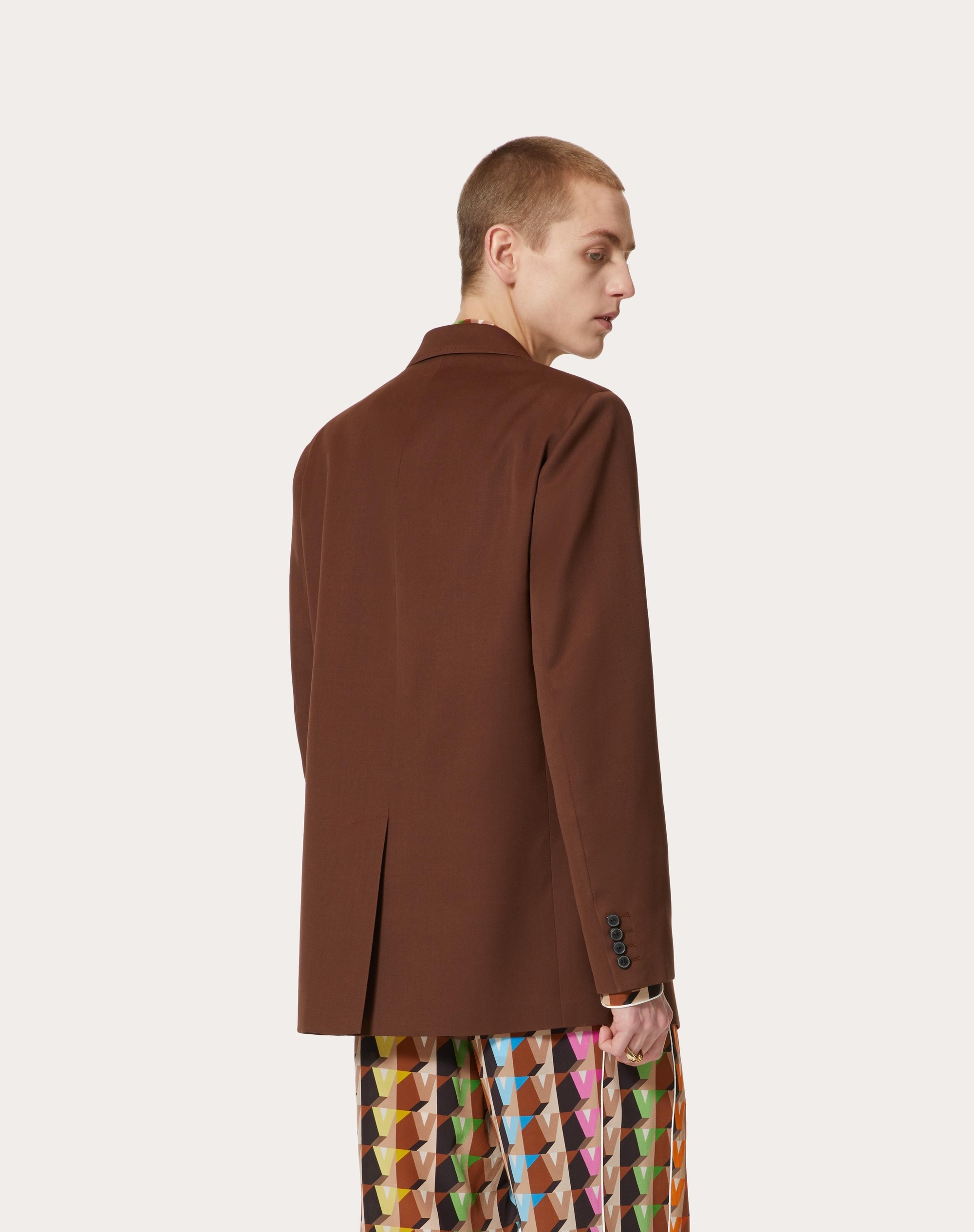 DOUBLE-BREASTED WOOL JACKET - 4