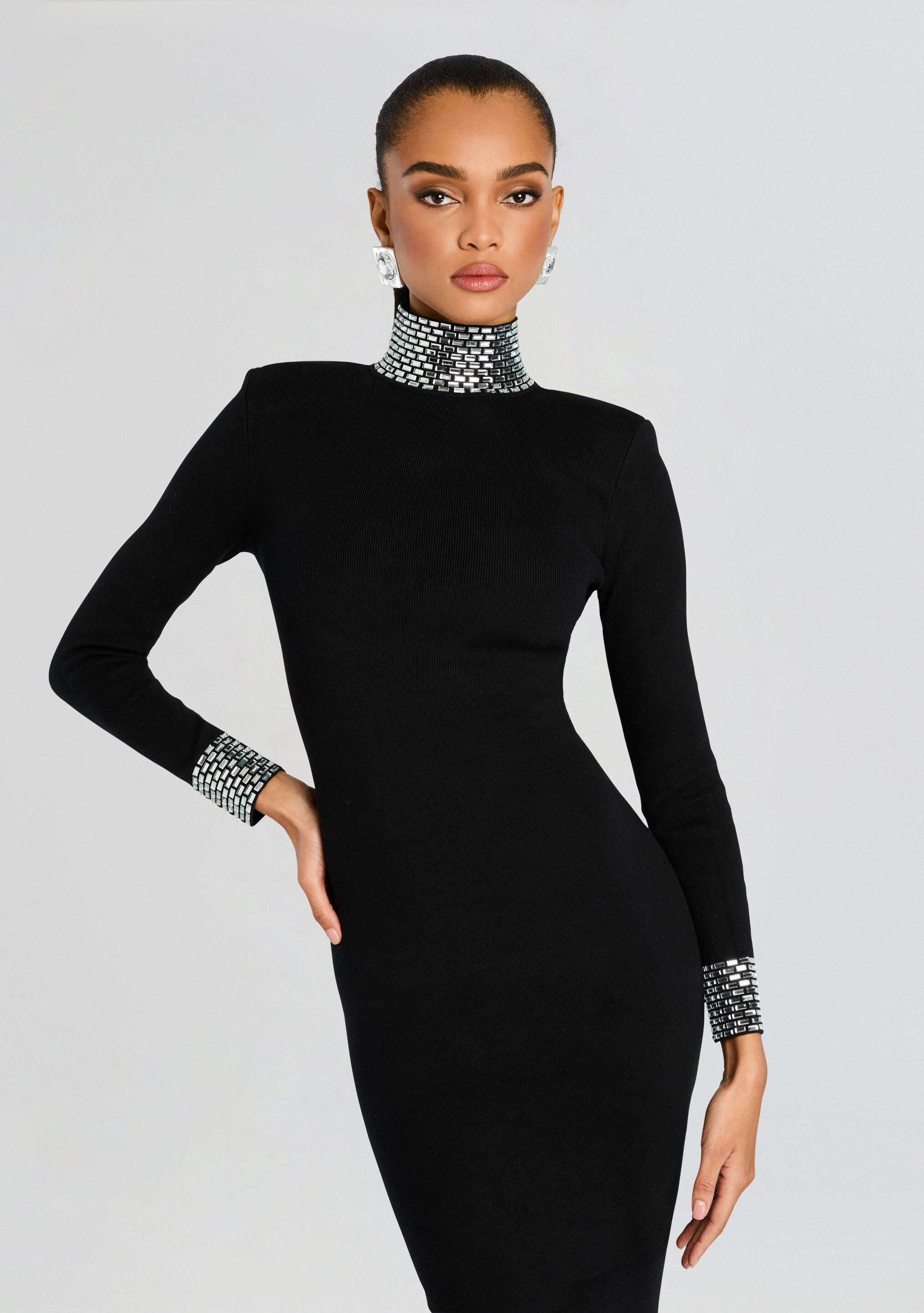 MONROE EMBELLISHED KNIT DRESS - 5