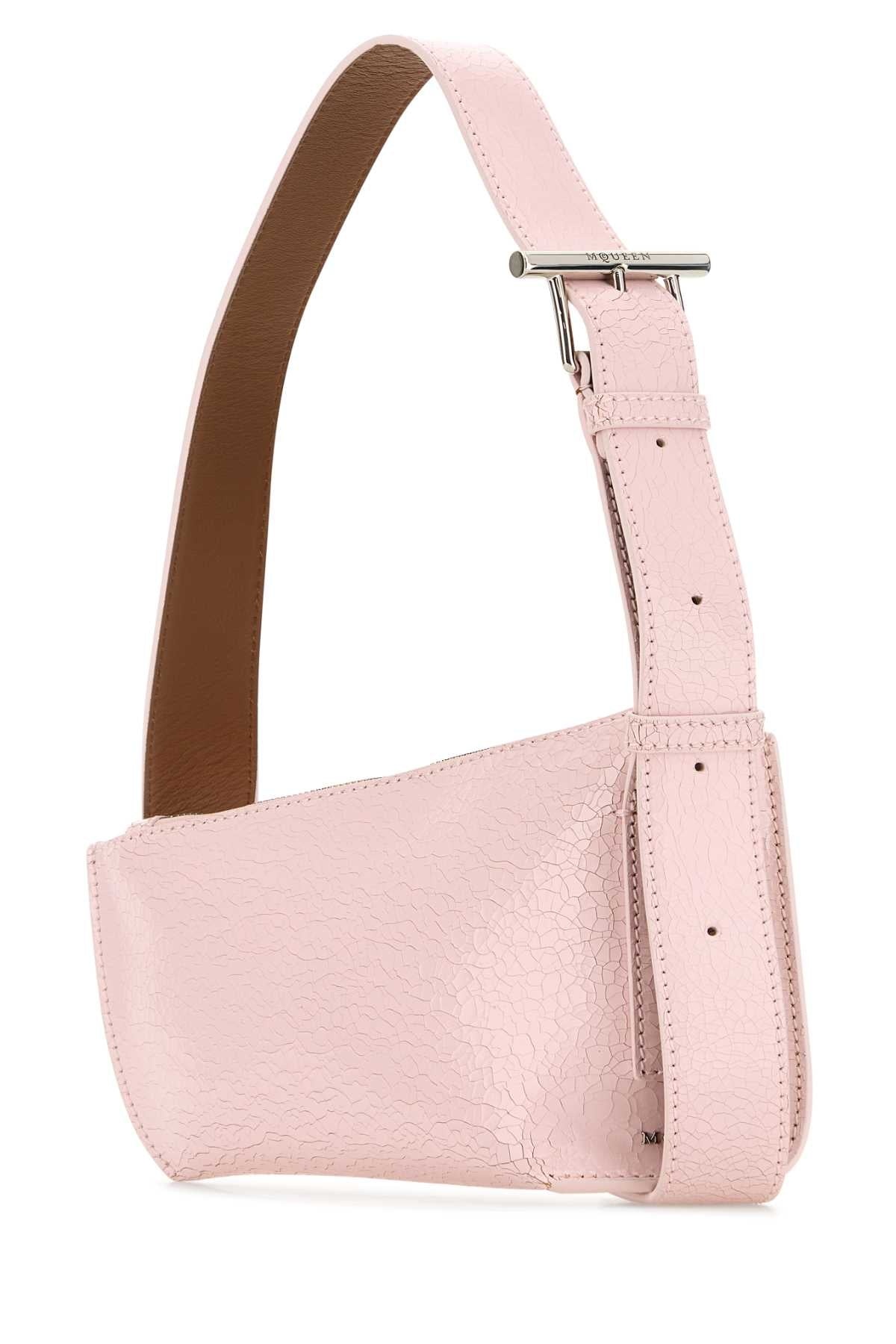 Alexander Mcqueen Women Pink Leather Sling T-Bar Crossbody Bag - 2