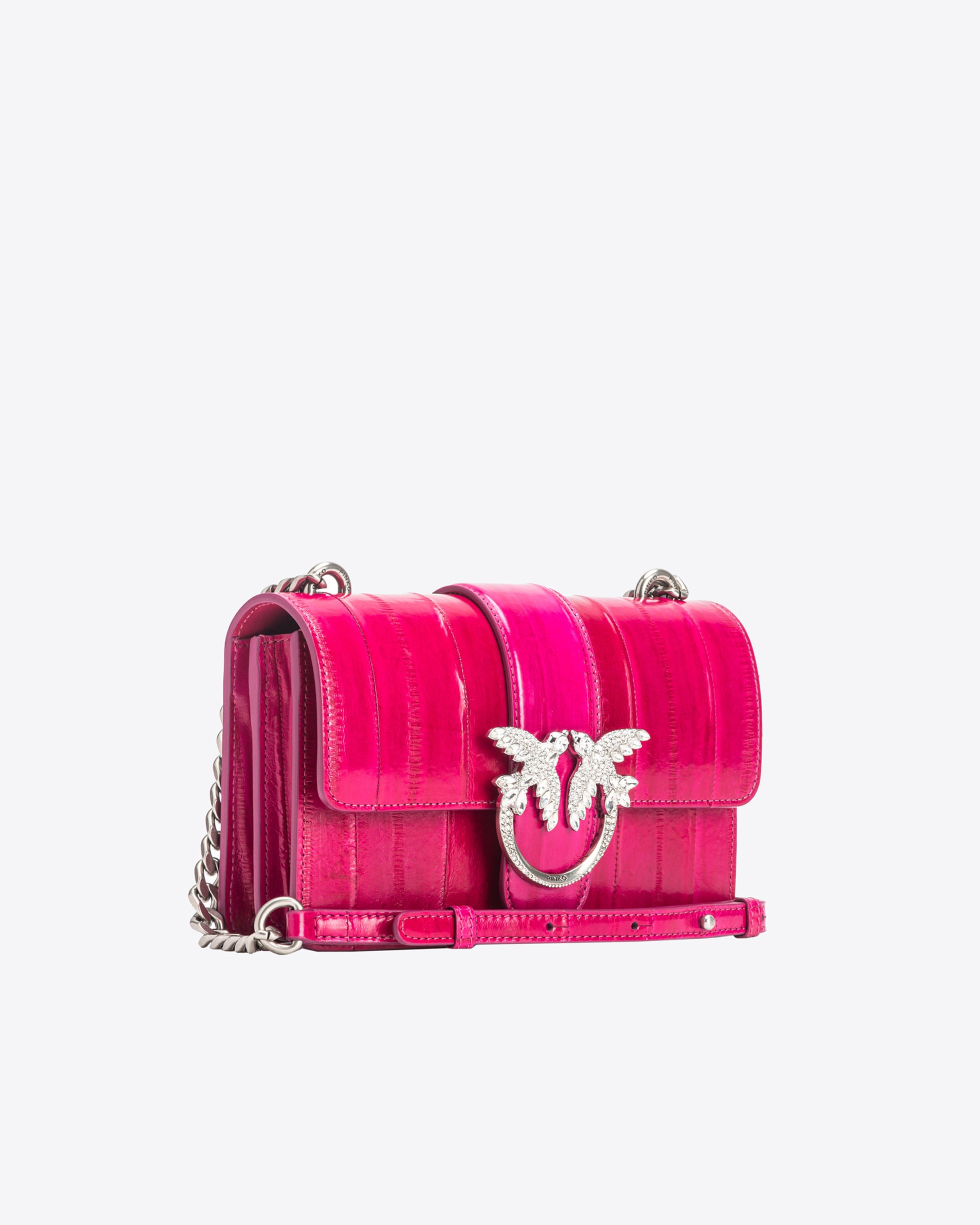 PINKO GALLERIA MINI LOVE BAG ONE IN EEL SKIN - 3