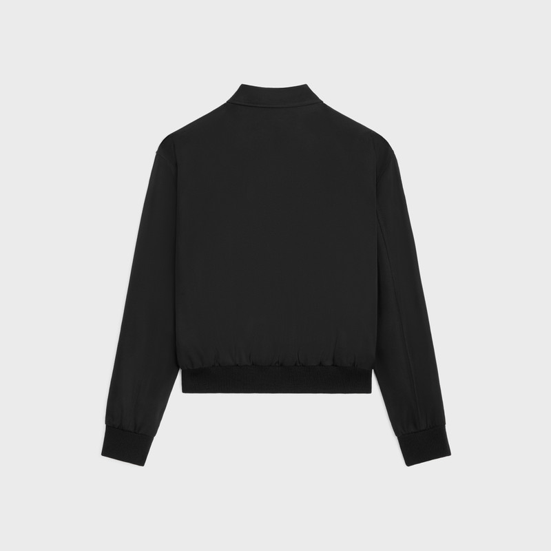 CELINE triomphe blouson jacket in rayon twill outlook
