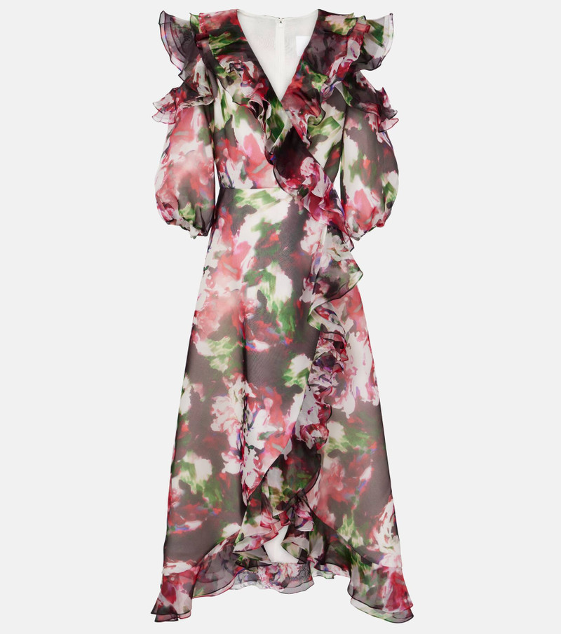 Aria ruffled silk organza maxi dress - 1
