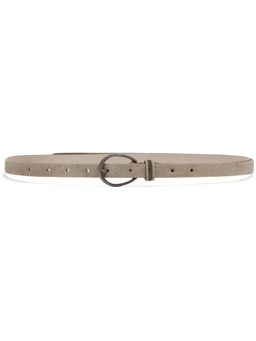 Monili-detail suede belt - 1