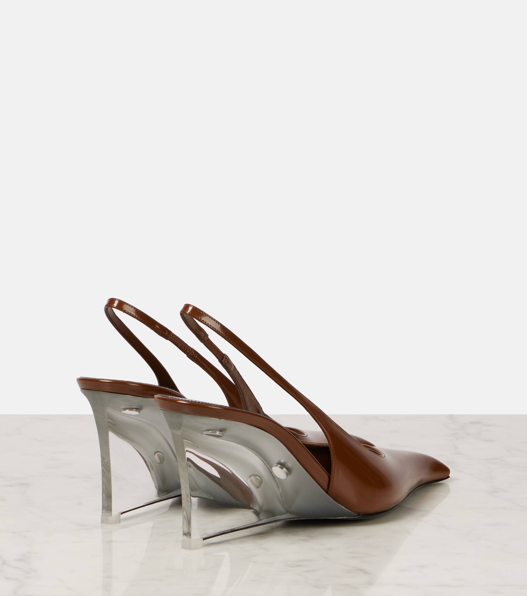 Miller 80 leather slingback wedges - 2