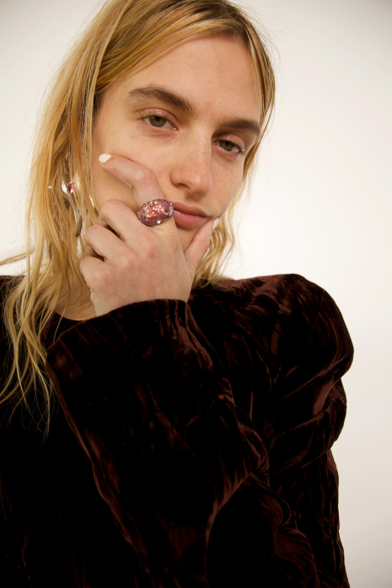 Collina Strada GLITTER PINK  LILAC RHINO BABY RING outlook