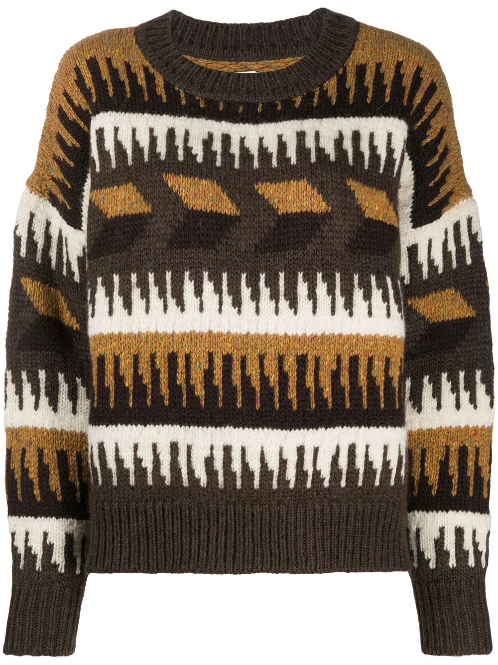 striped intarsia jumper - 1