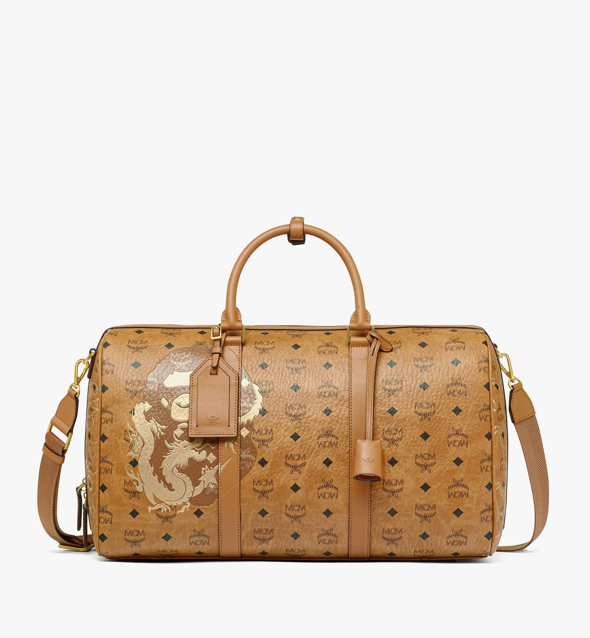 MCM x BAPE Ottomar Weekender Bag in Visetos - 1
