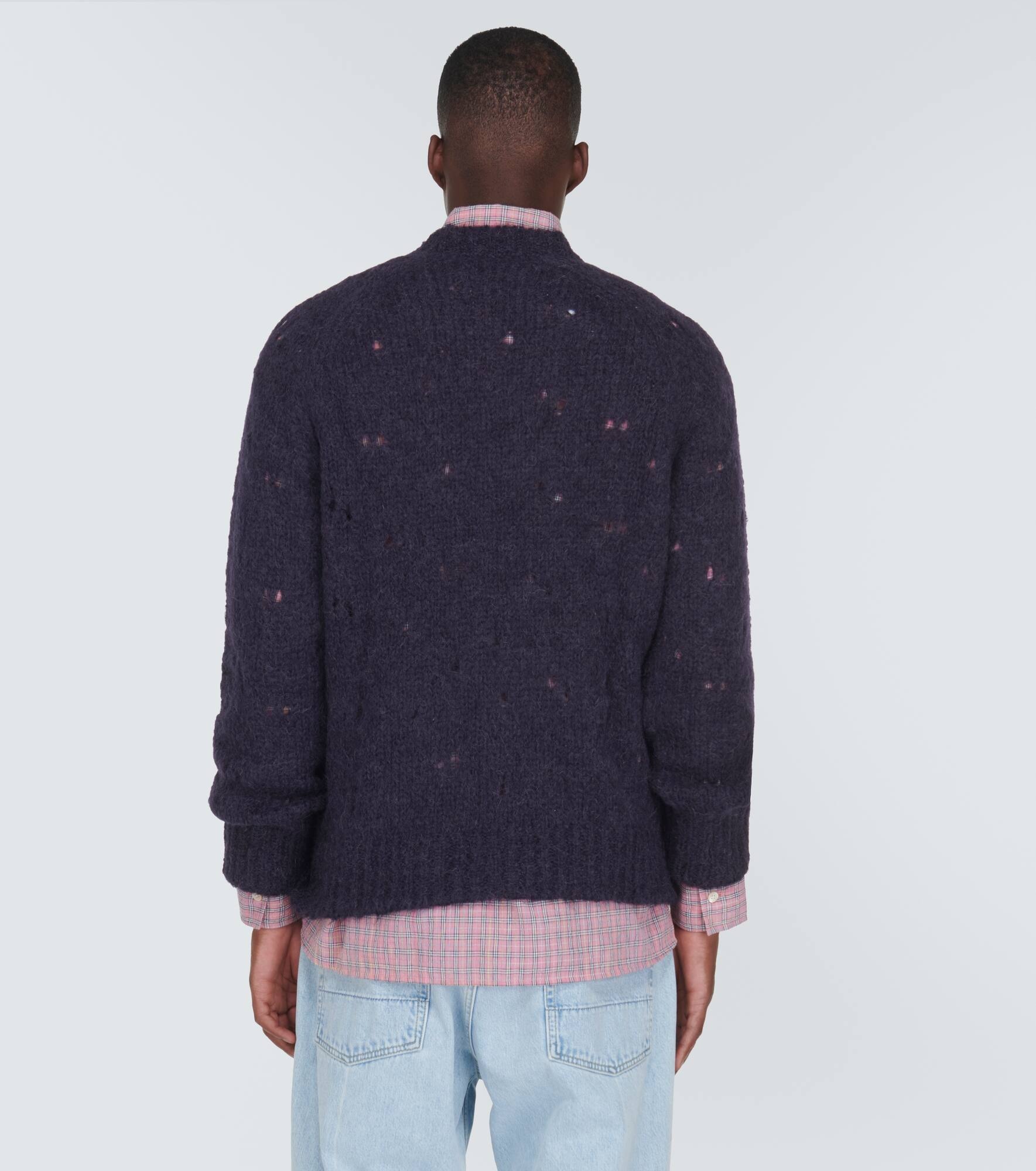 Needle Drop Raglan wool-blend sweater - 4