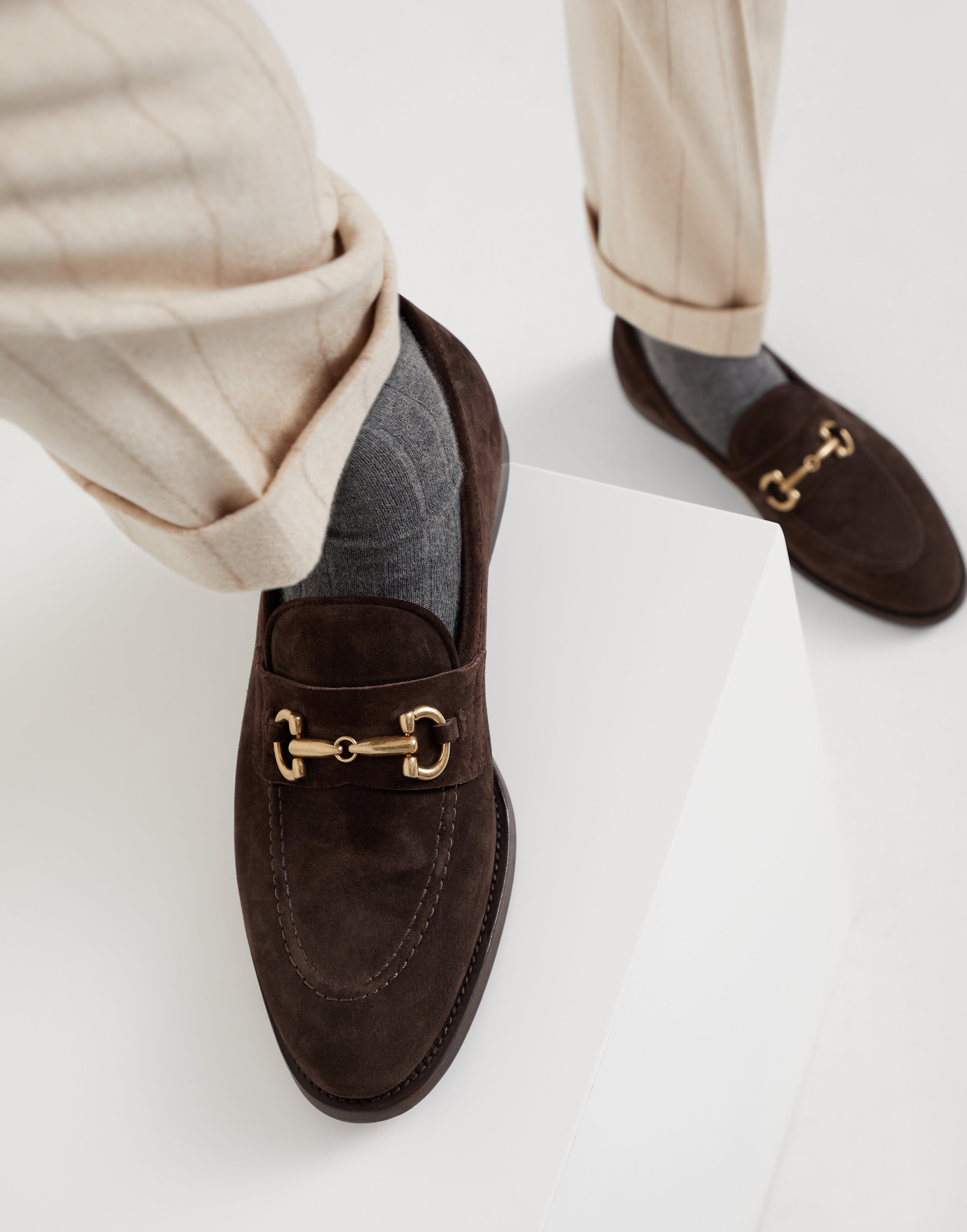 Suede loafers with bit - 4