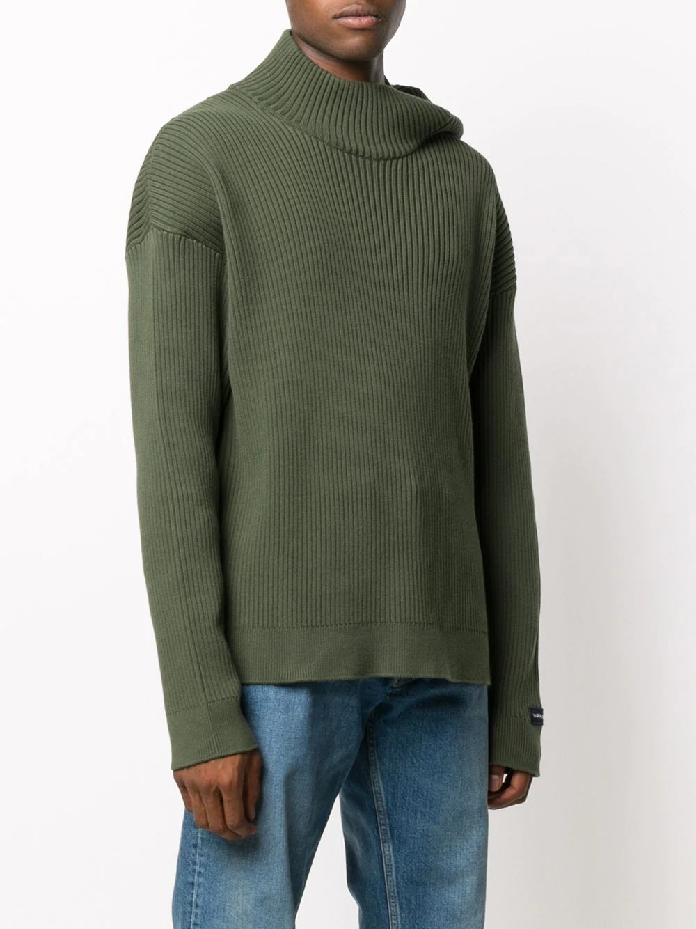 ribbed high-neck jumper - 3