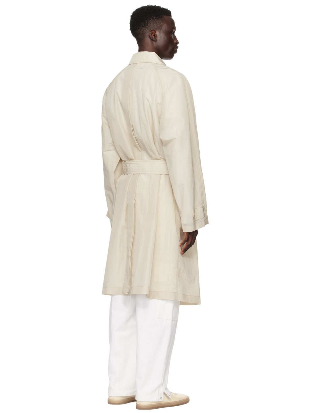 Beige Belted Coat - 3