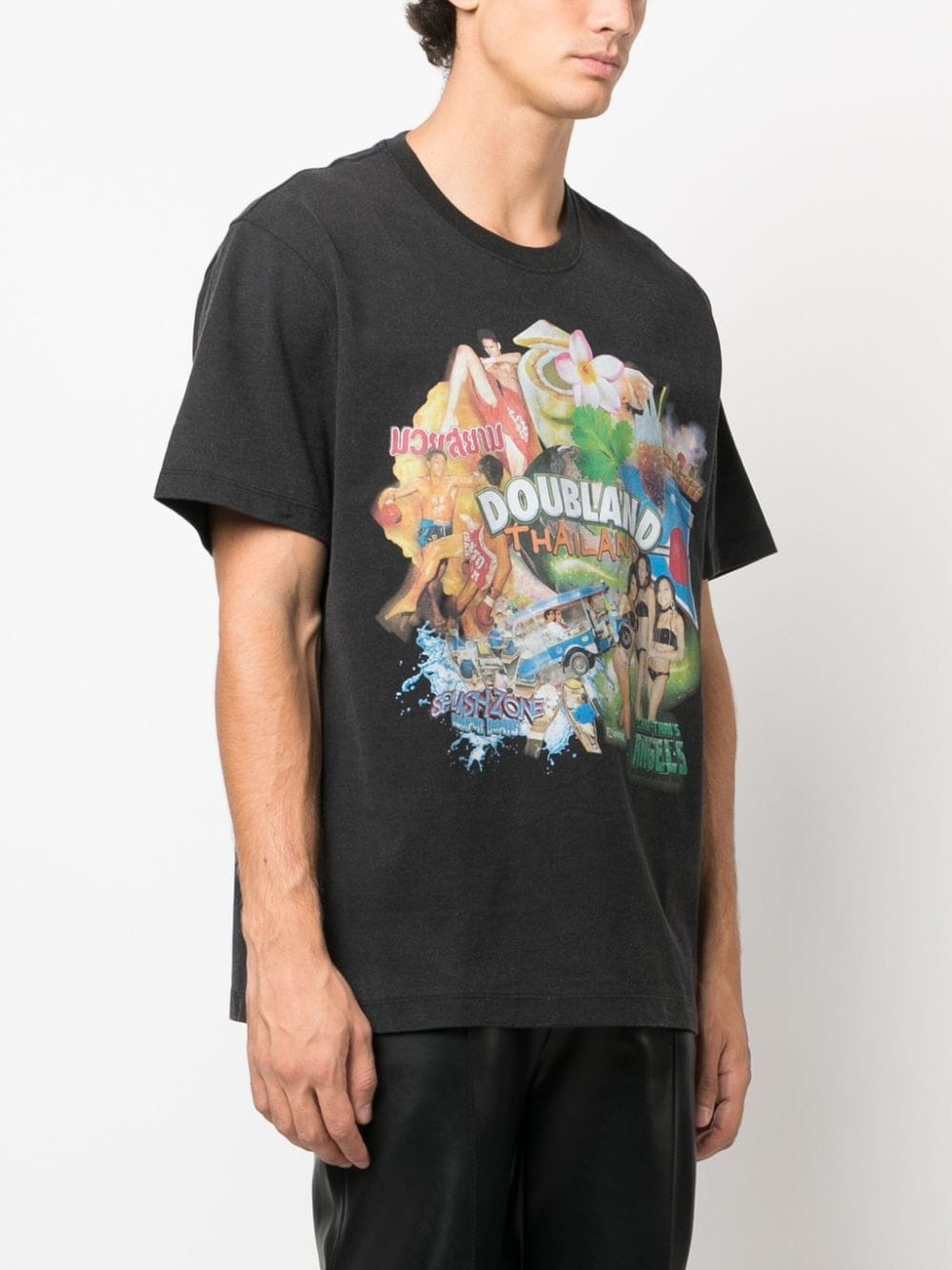 graphic-print crew-neck T-shirt - 3