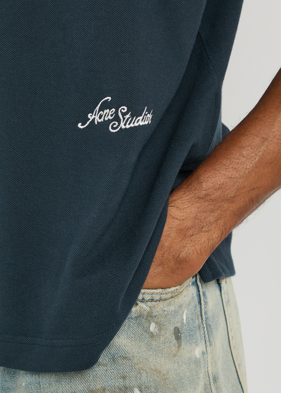 Acne Studios Logo-embroidered Piqué Cotton T-shirt - 5