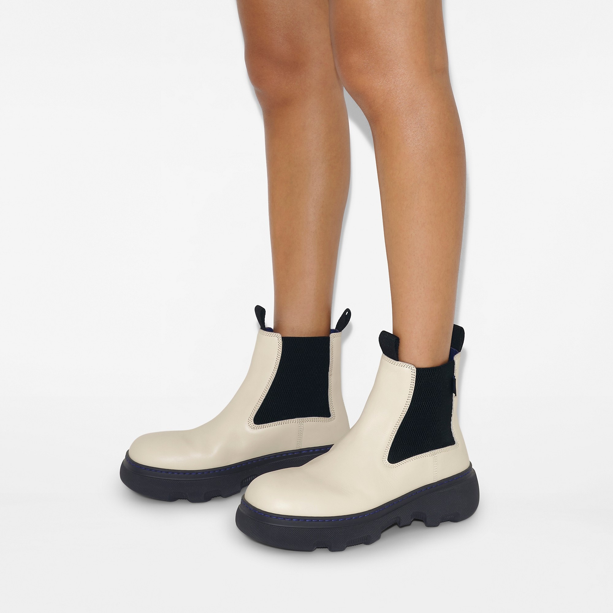 Leather Creeper Low Chelsea Boots - 7