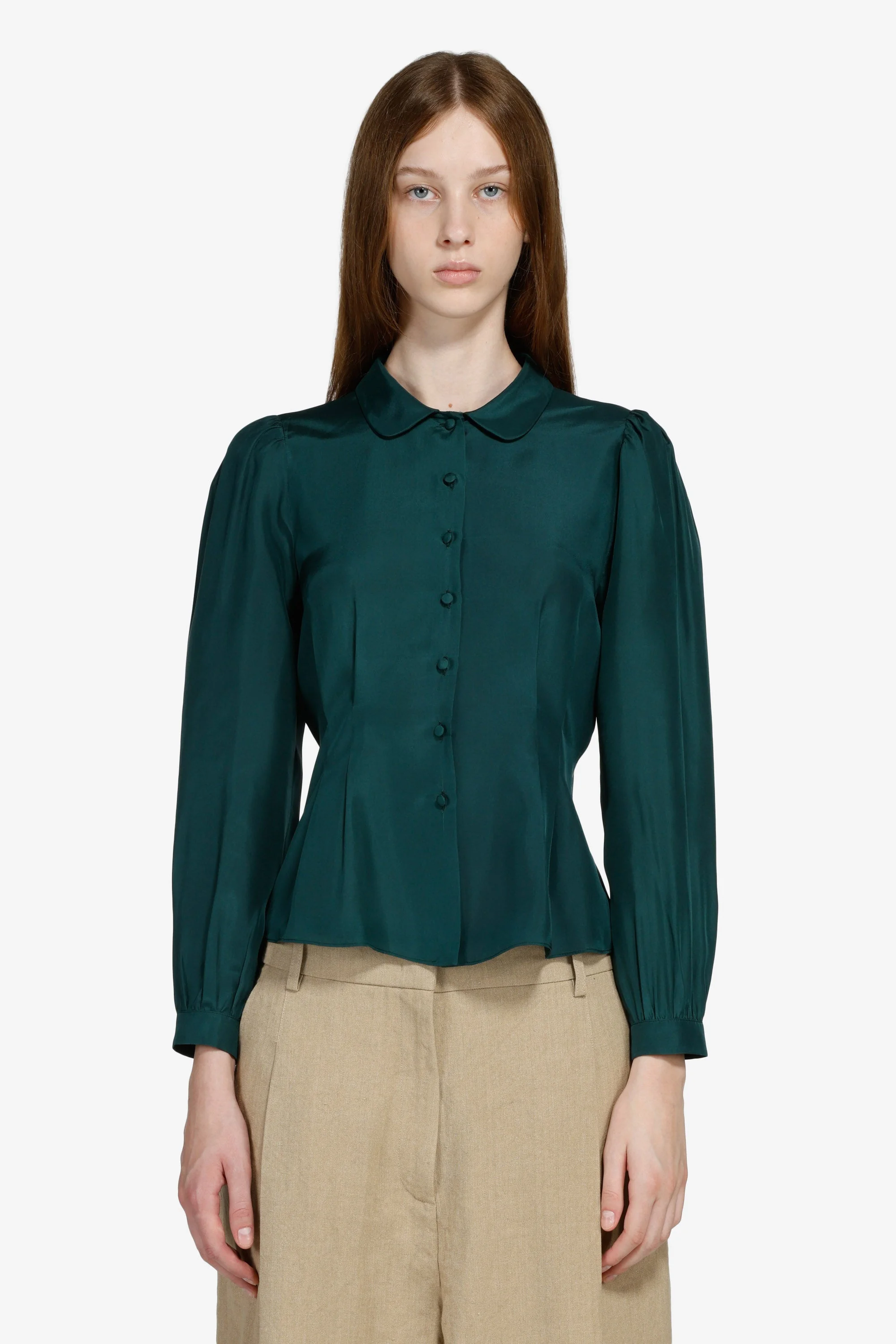 SHIRT WITH PUFFED SLEEVES - 1