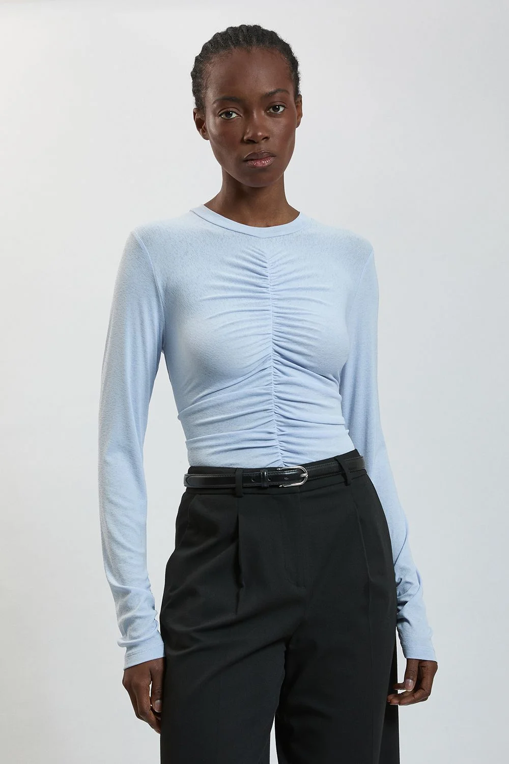 Crepe Jersey Ruche Front Top - 1