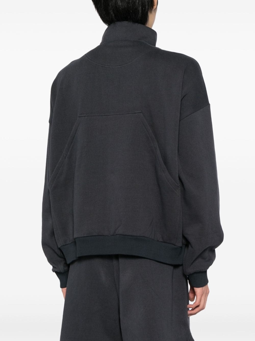 cotton fleece bomber jacket - 4