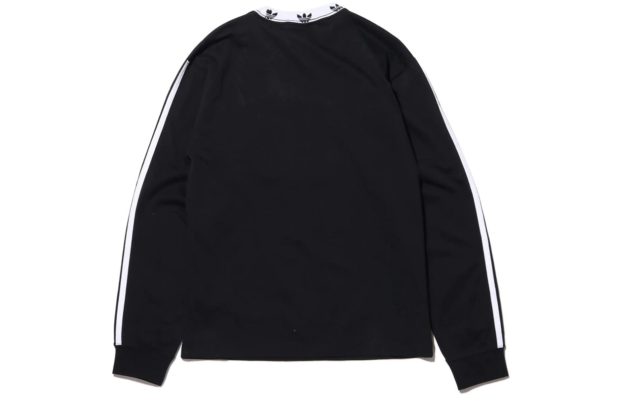 adidas originals Trefoil Rib Ls Tee Logo Swarshirt Black FM1506 - 2