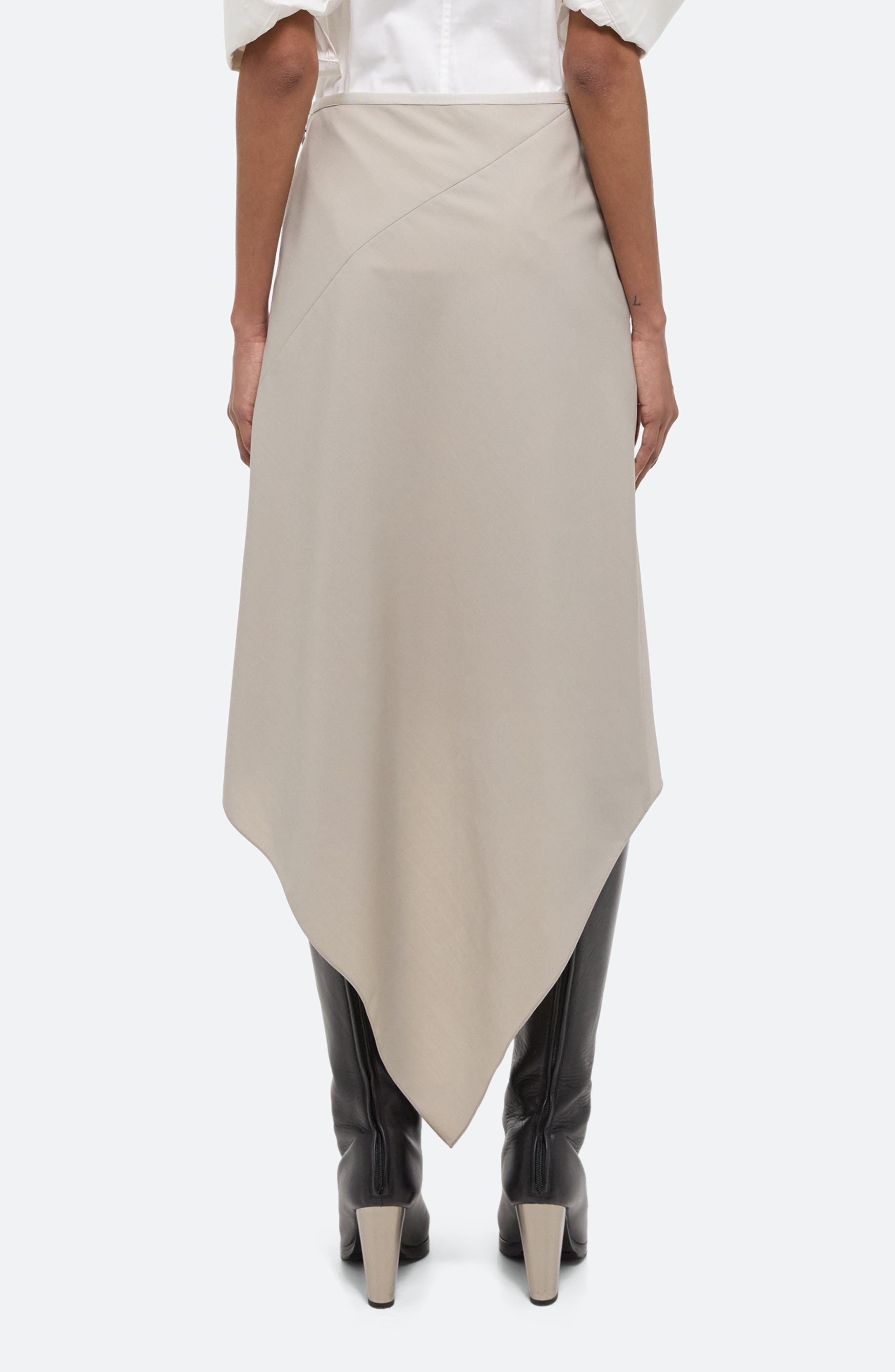 Scarf Hem Virgin Wool Maxi Skirt - 2