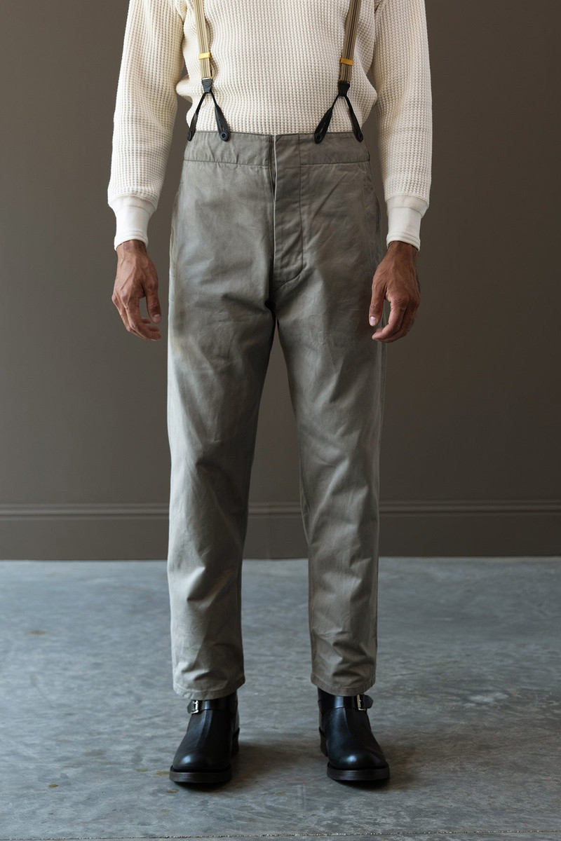 TAIGA TAKAHASHI Lot.214 Railroad Trousers - Logwood Gray outlook