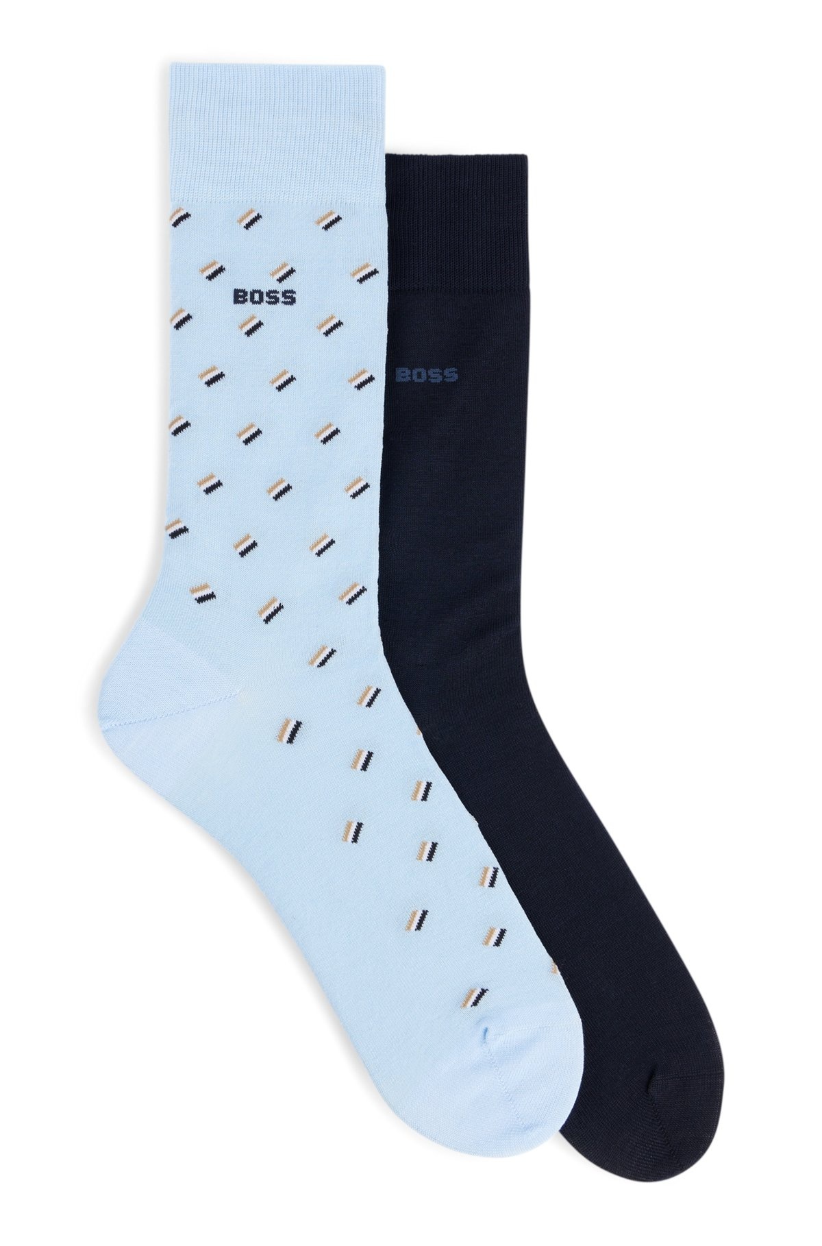 TWO-PACK OF REGULAR-LENGTH MERCERIZED-COTTON-BLEND SOCKS - 1