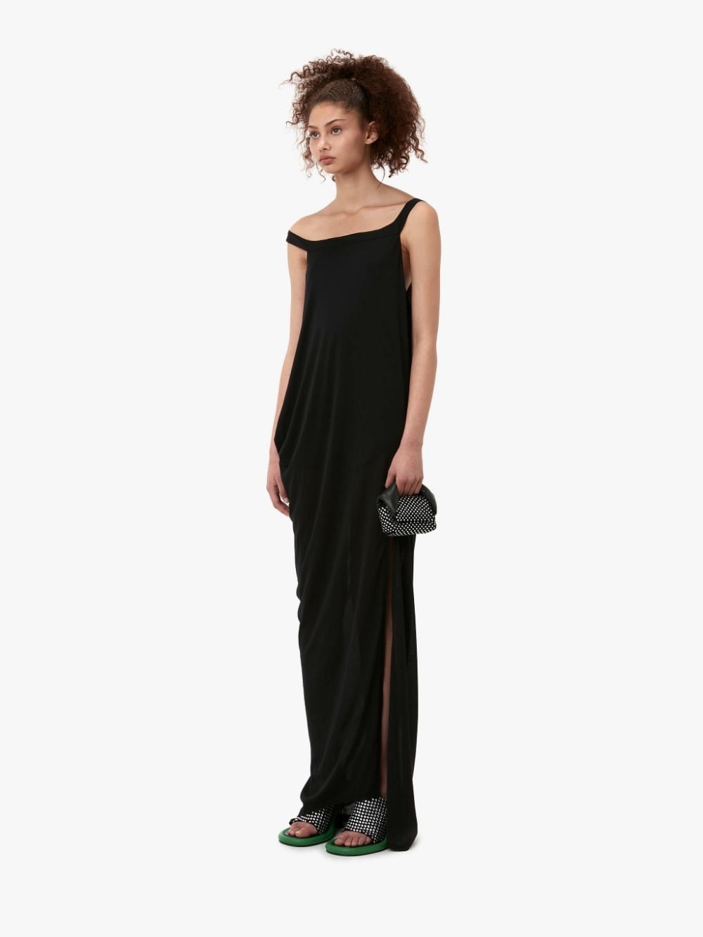 LONG ASYMMETRIC DRAPED DRESS - 4