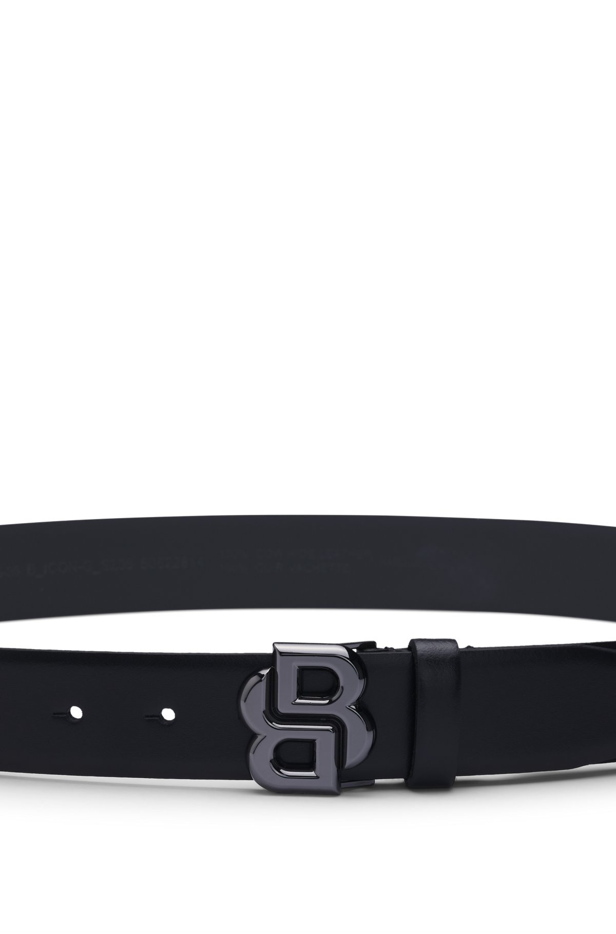 ITALIAN-LEATHER BELT WITH DOUBLE B MONOGRAM BUCKLE - 4