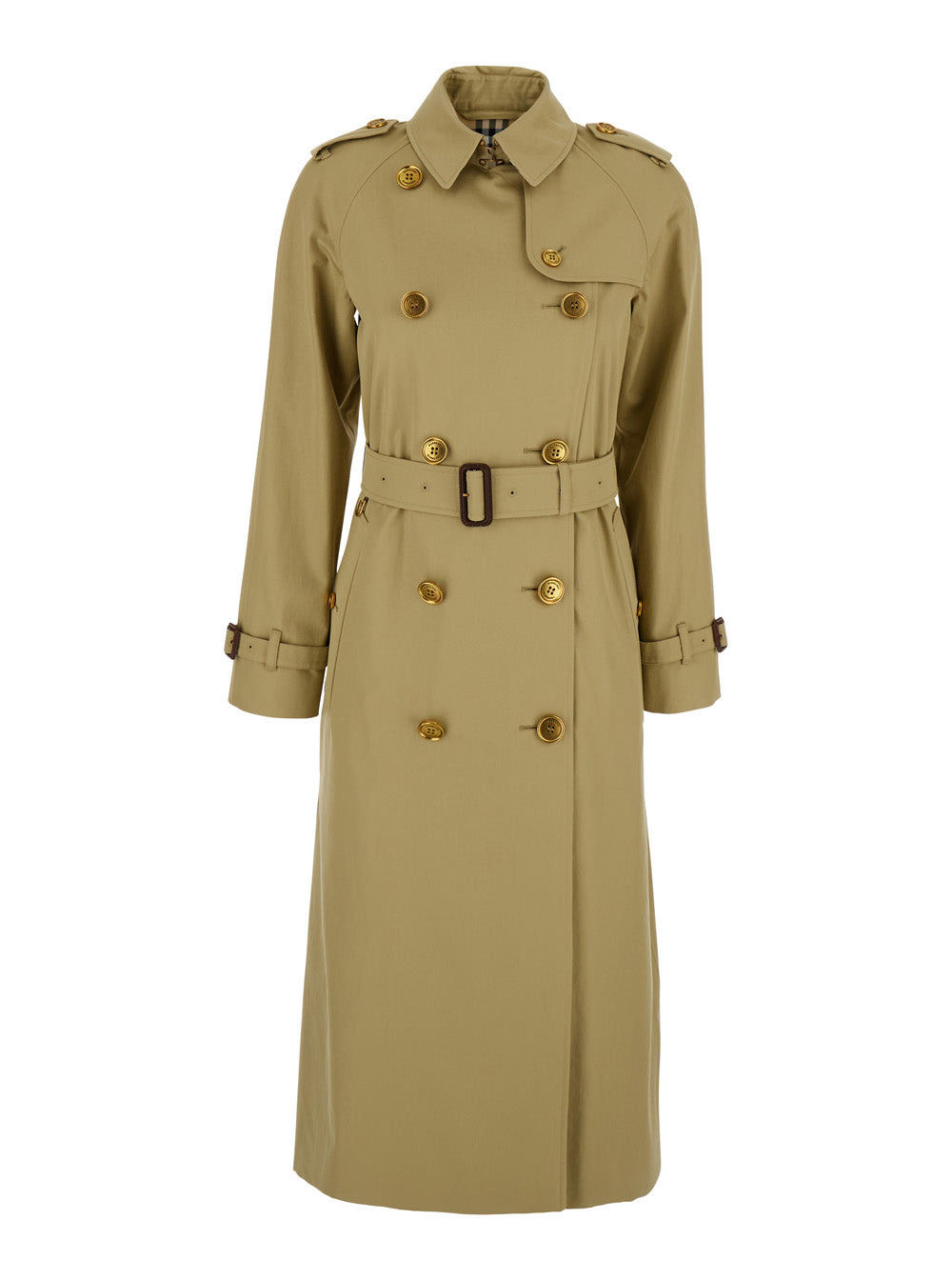 Burberry Women 'Waterloo' Beige Double-Breasted Trench Coat With Classic Collar And Belt Closure In  - 1
