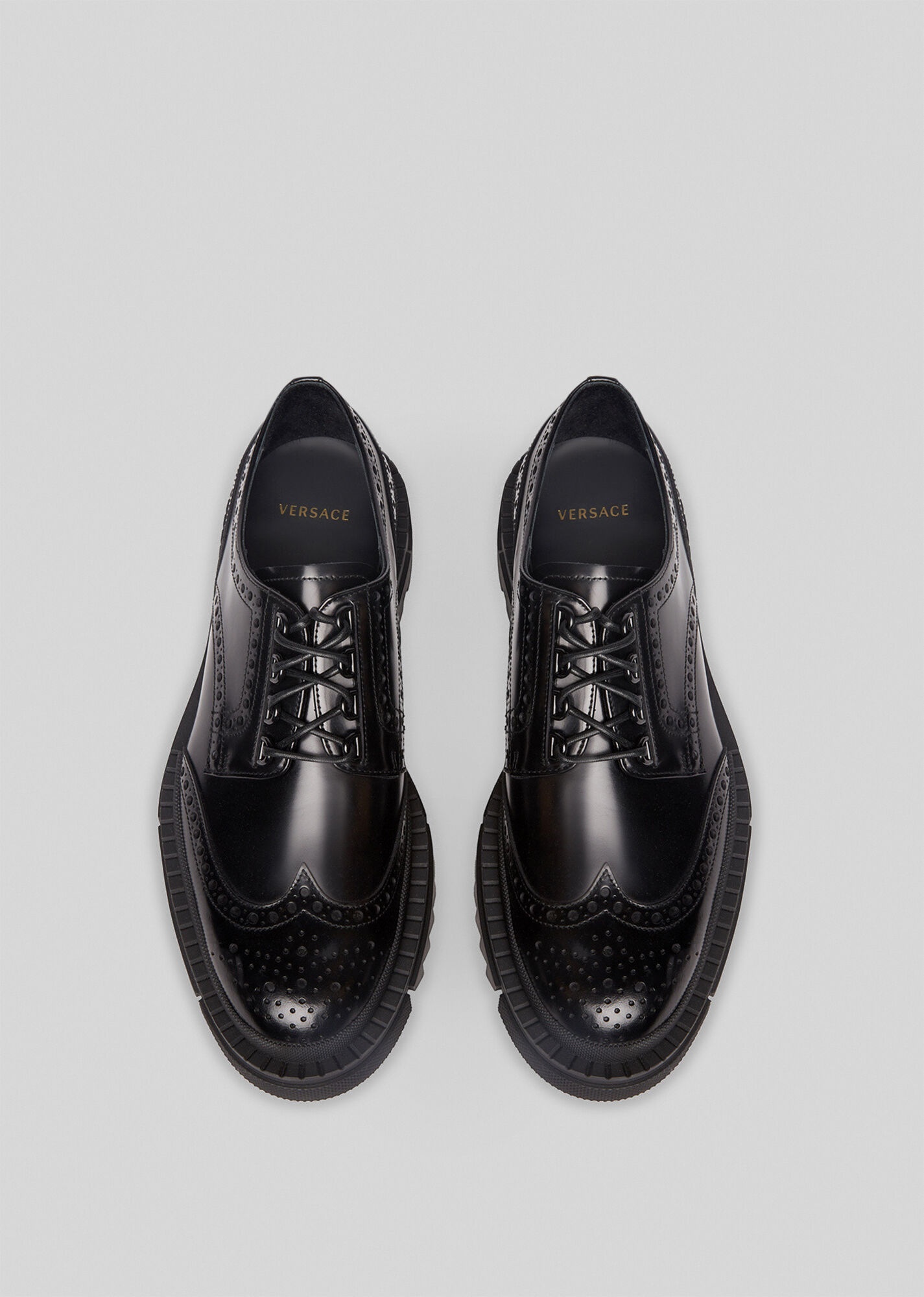 Lace-Up Leather Brogues - 5