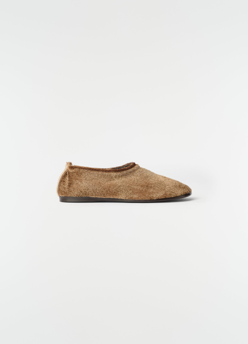 GLOVE SLIP-ONS IN NATURAL PONY-STYLE LEATHER 1