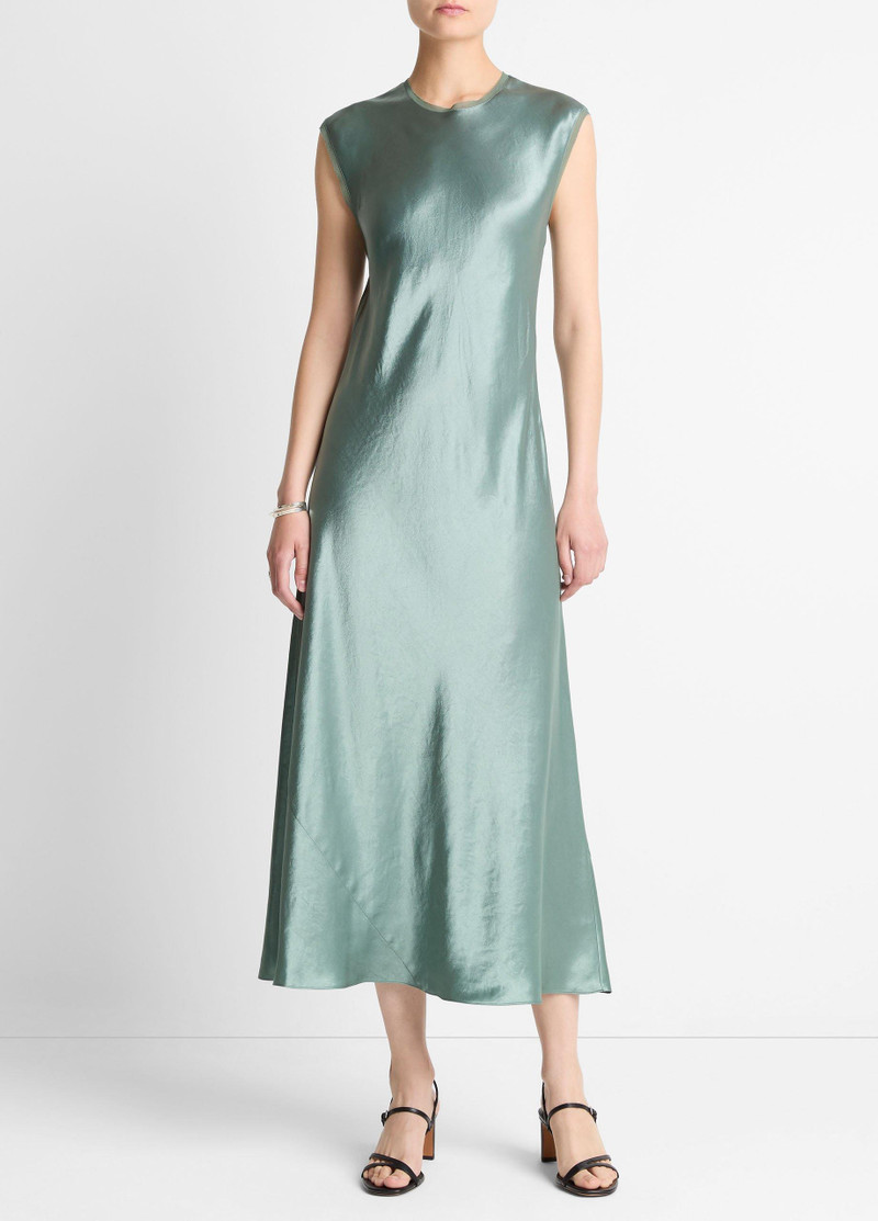 Satin Cap-Sleeve Slip Dress 1