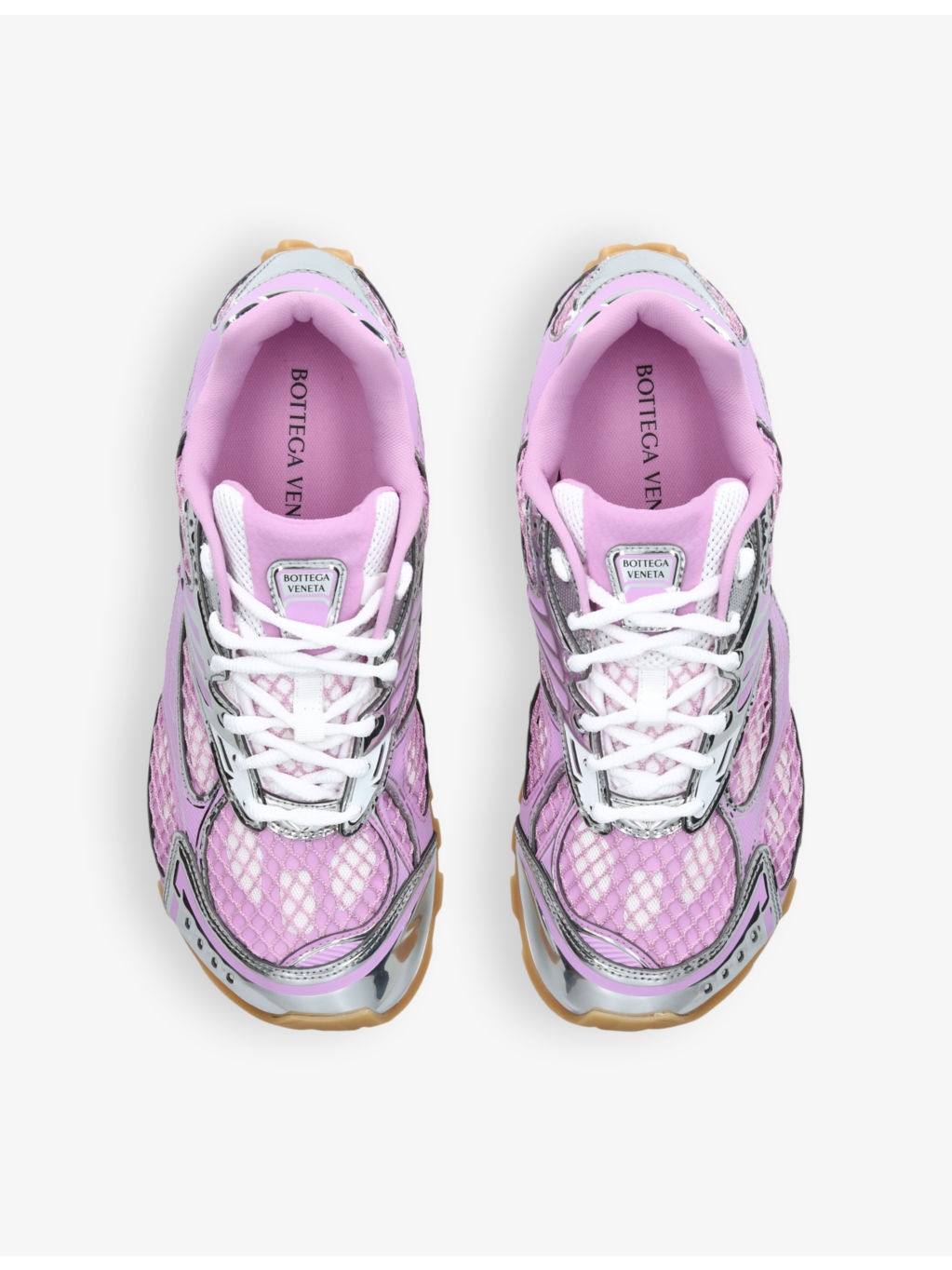 Orbit metallic-panel low-top woven trainers - 2