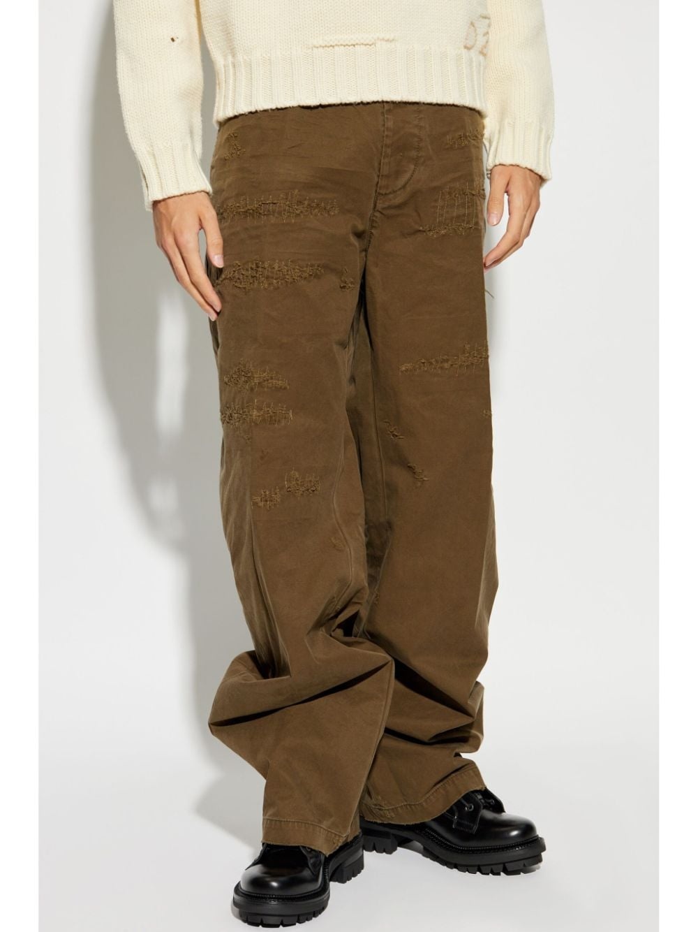 ripped loose-fit trousers - 3