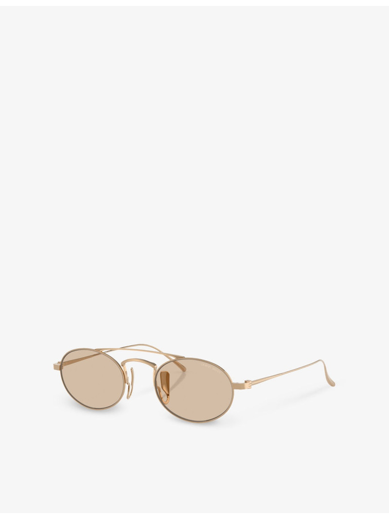 GIORGIO ARMANI AR6161T Oval-Shape Titanium Sunglasses outlook